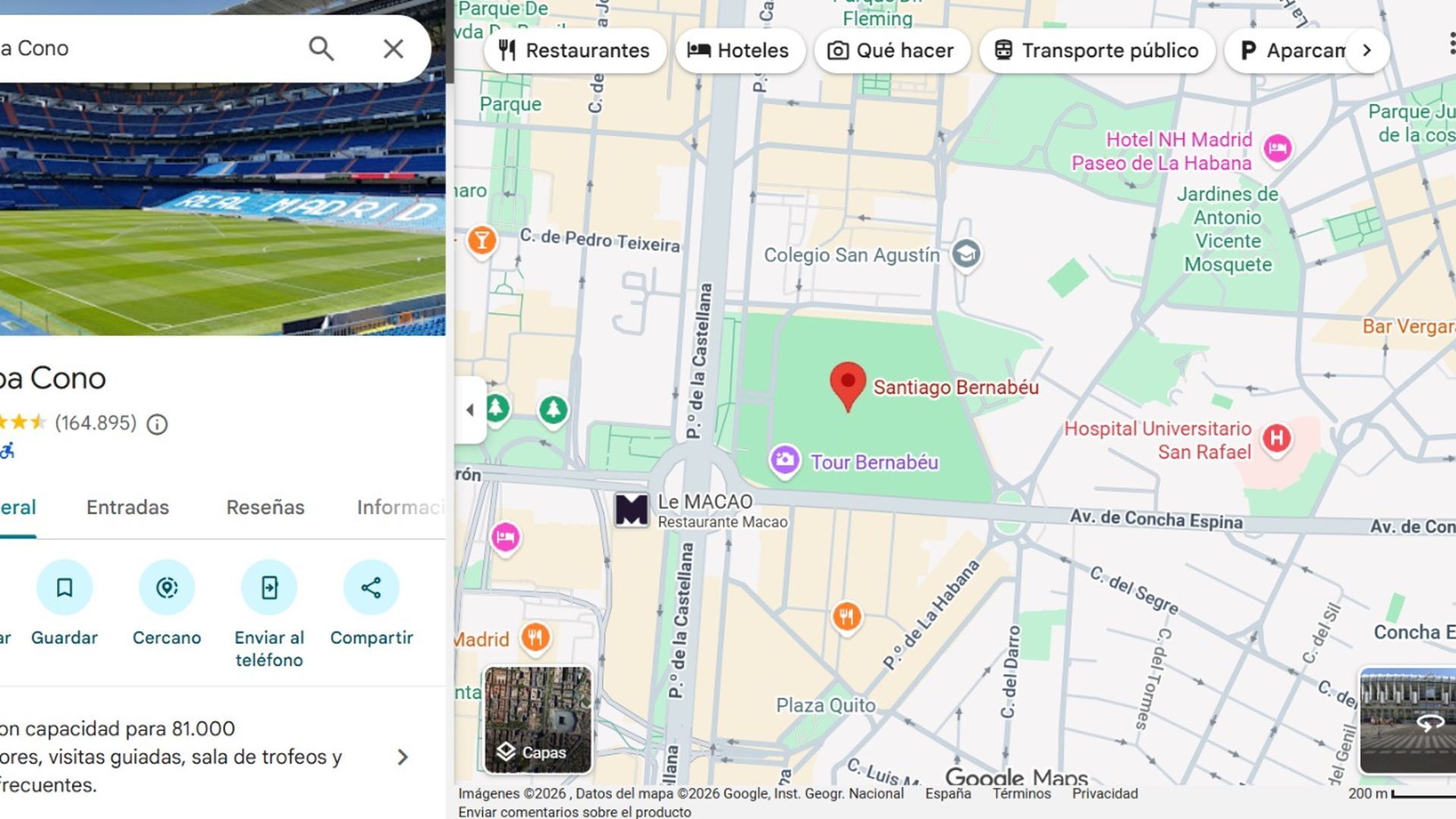 Hackean el nombre del Bernabéu