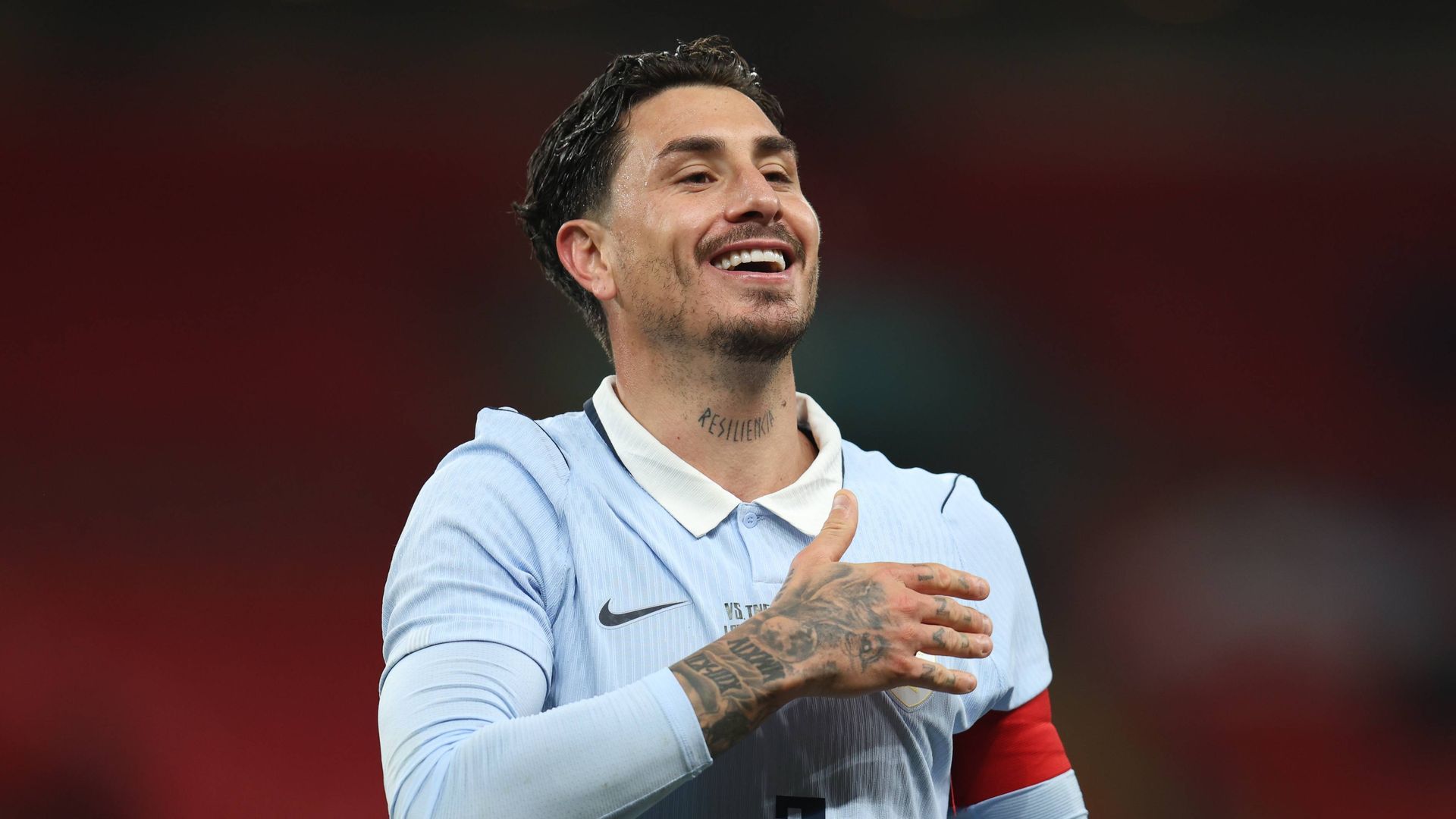 José MAría Giménez durante un partido de Uruguay esta temporada