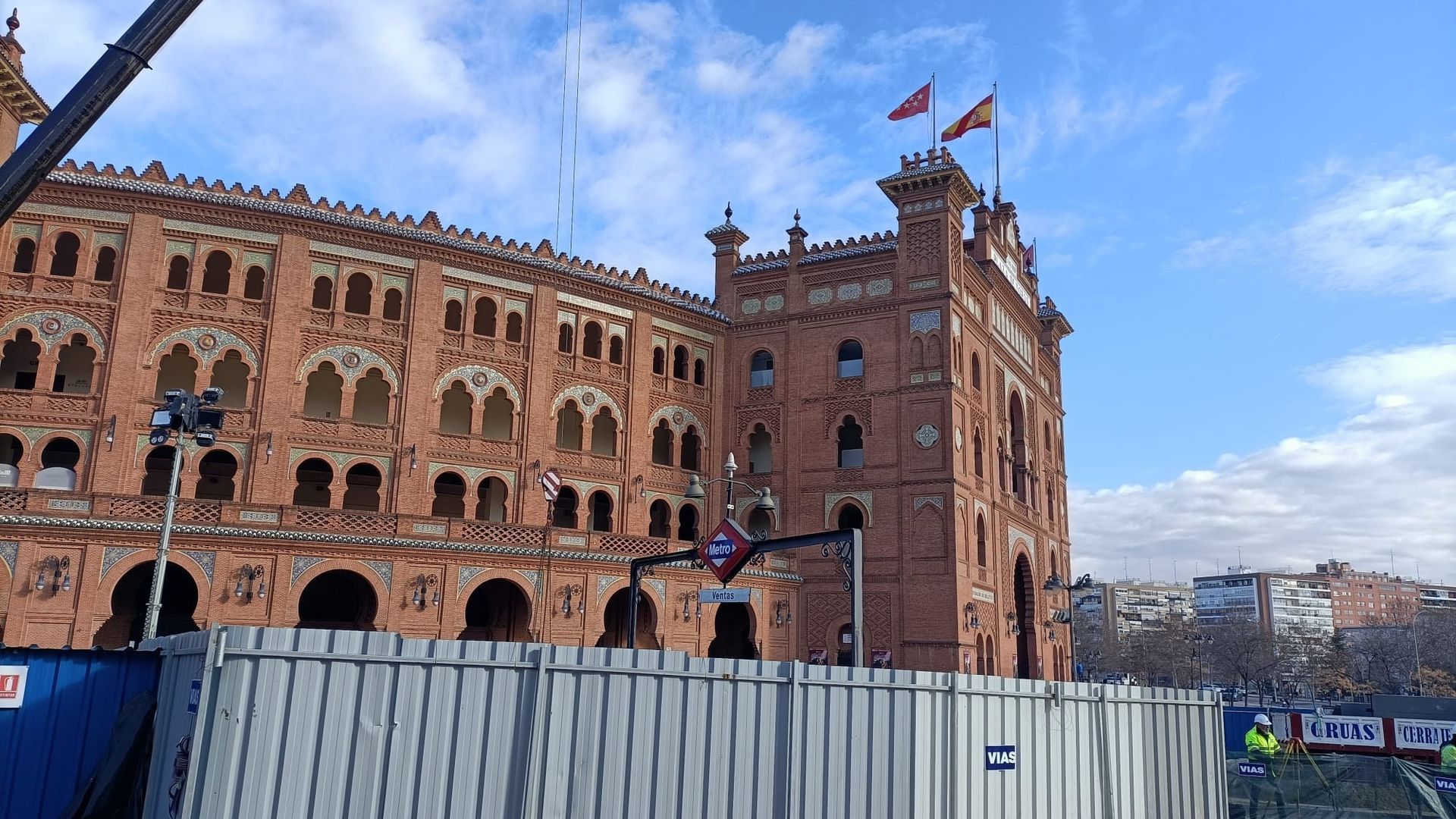 Obras en la estación de Ventas de Metro de Madrid