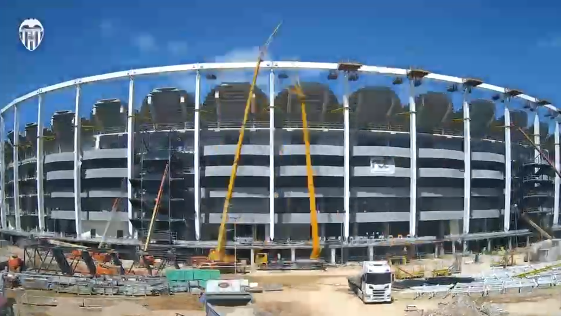 Timelapse de las obras del Nou Mestalla