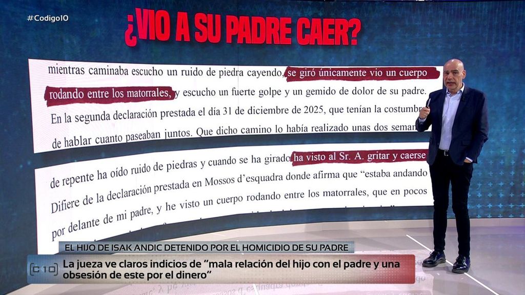 Las contradicciones de Jonathan Andic que ponen en duda su relato según la jueza: un móvil, unas huellas sospechosas y unas lesiones