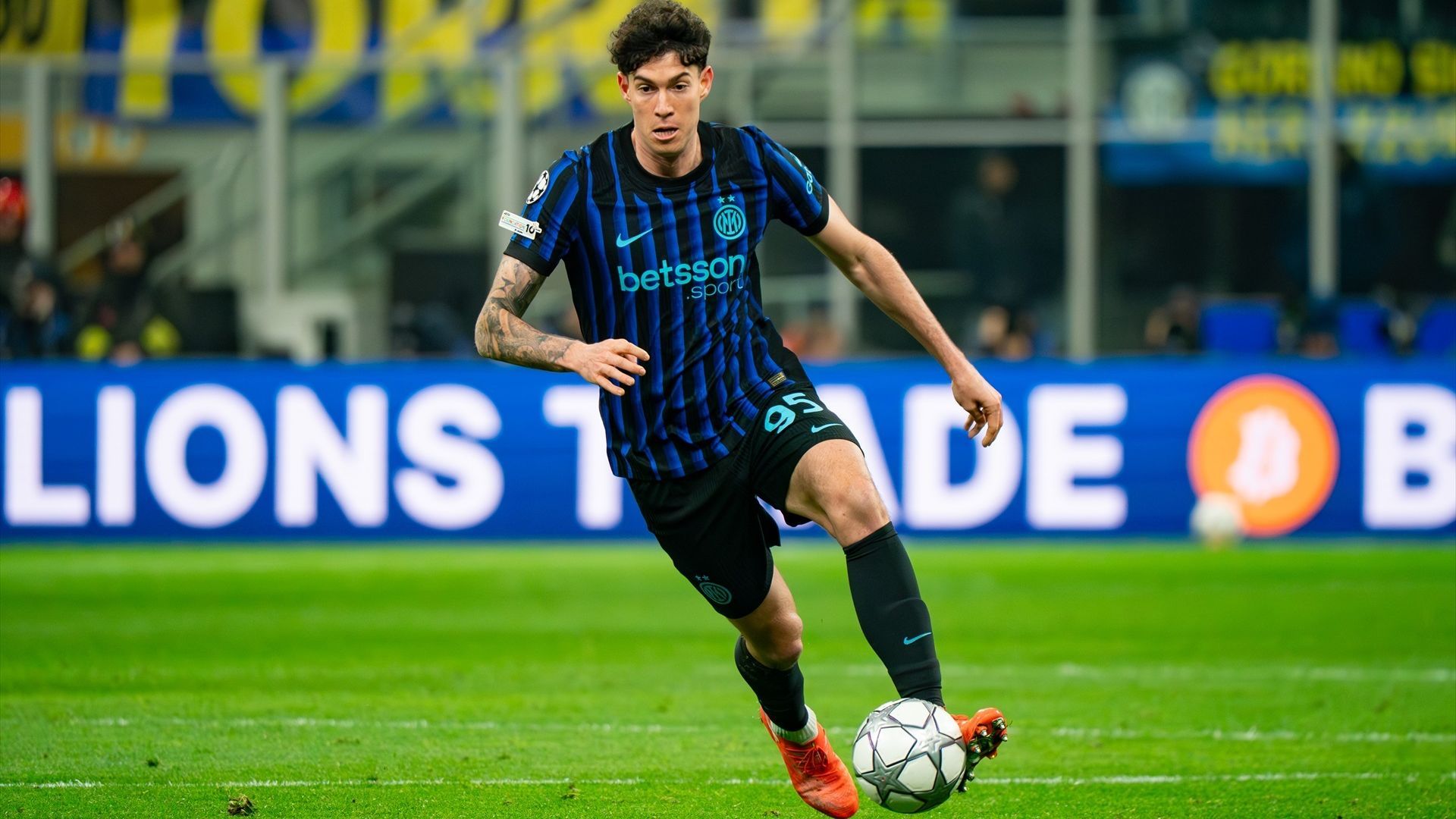 Bastoni, en un partido del Inter Bastoni, en un partido del Inter