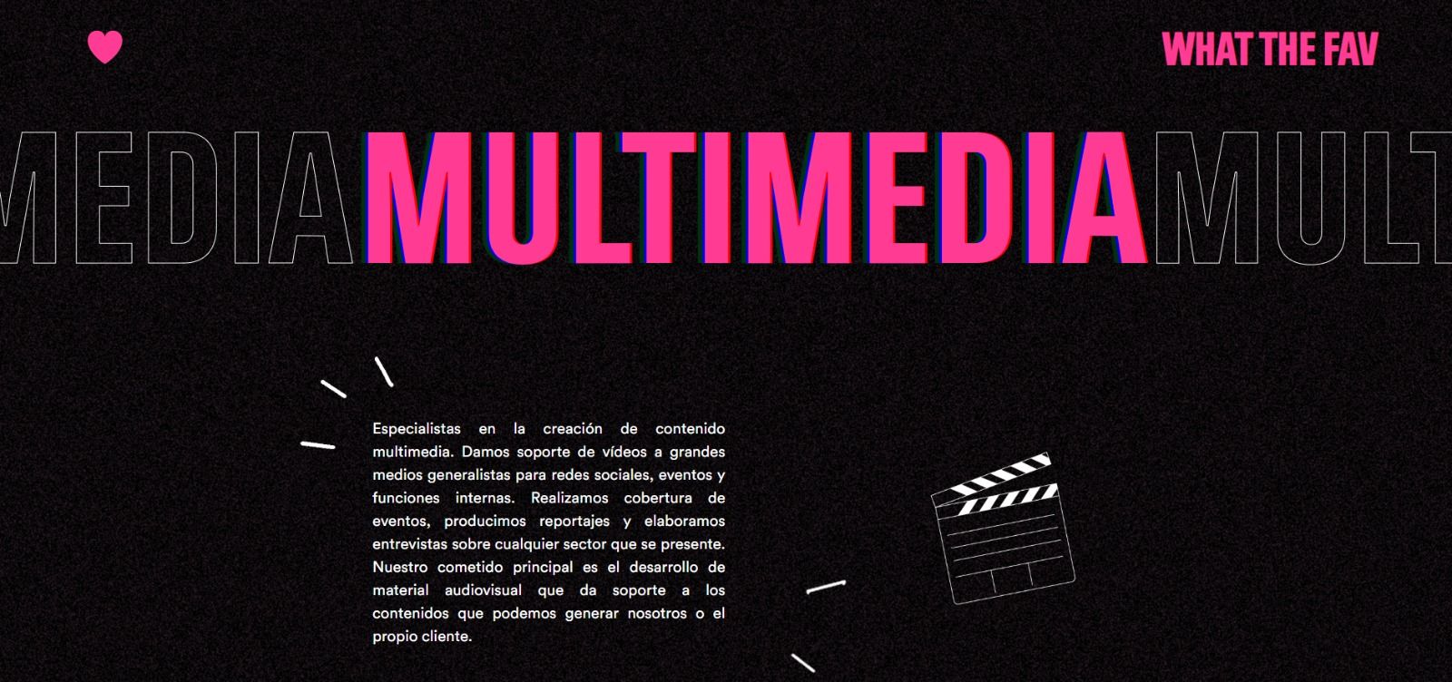 Captura de imagen de una de las pestañas de la web de What the Fav