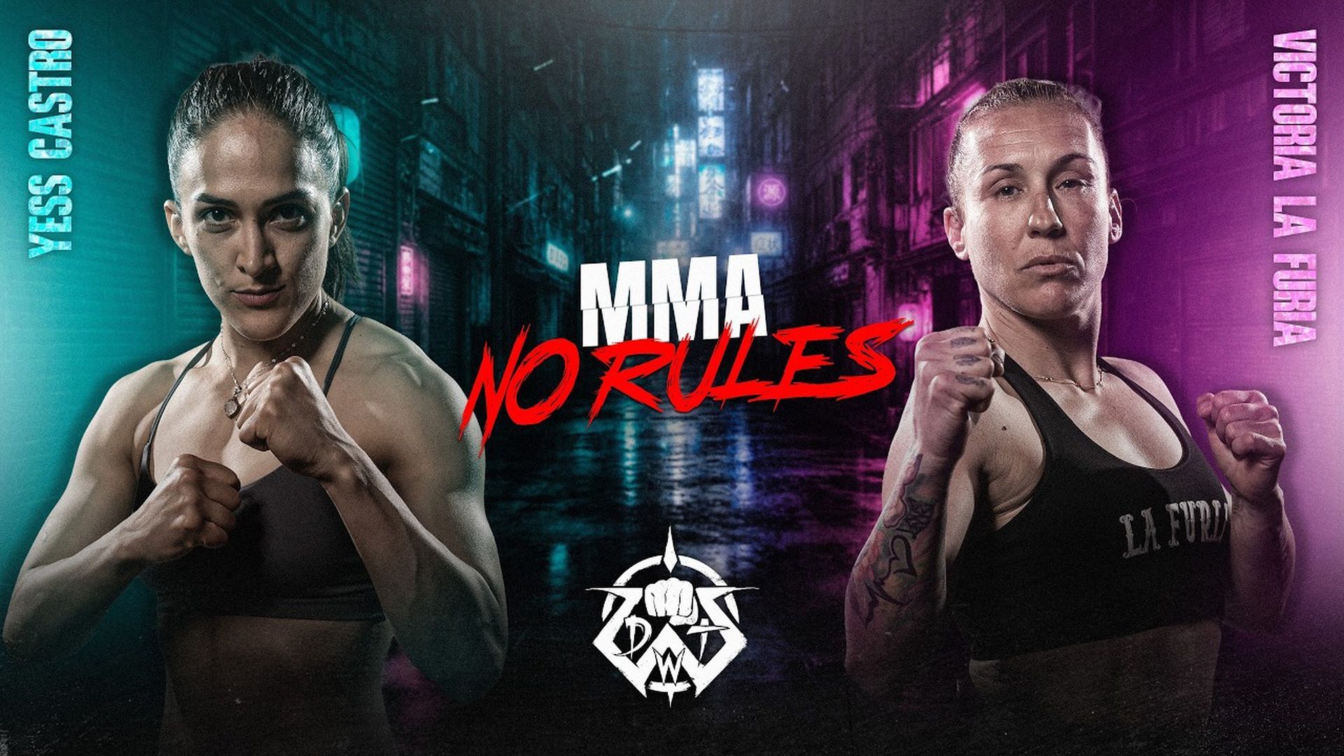 El MMA sin reglas fememino, también presente en el Dogfight Tournament
