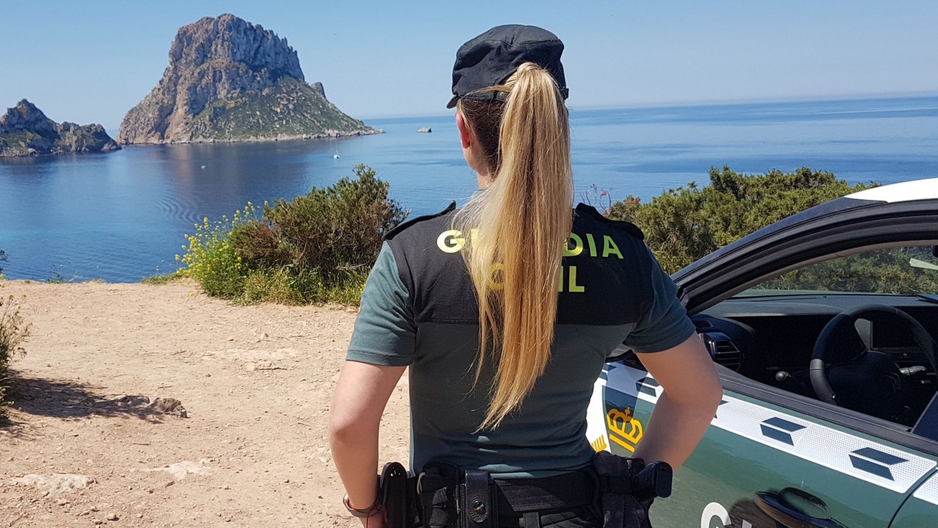 Imagen de archivo de un agente de la Guardia Civil en Formentera Imagen de archivo de un agente de la Guardia Civil en Formentera