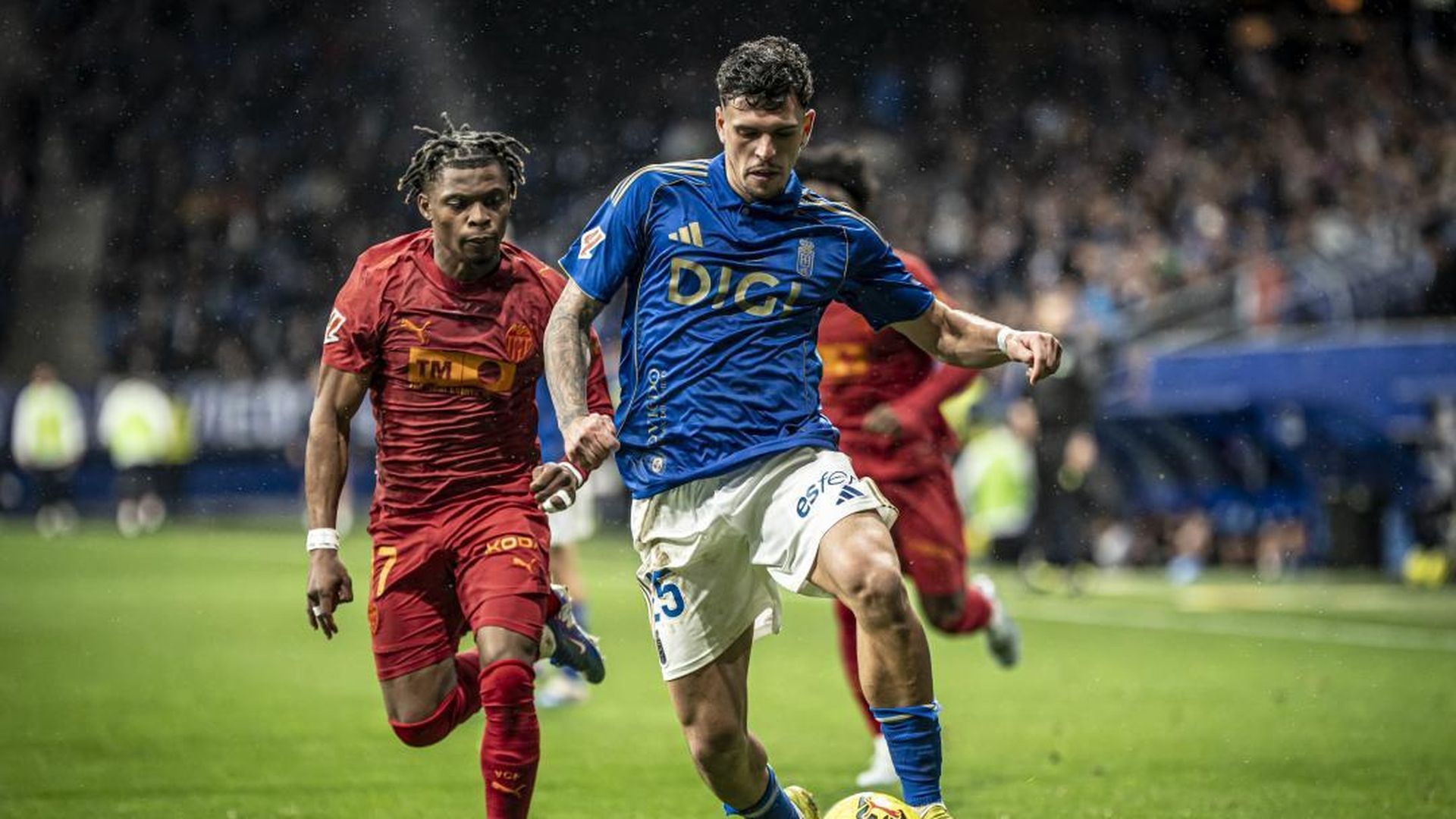 Javi López, en un partido del Real Oviedo Javi López, en un partido del Real Oviedo