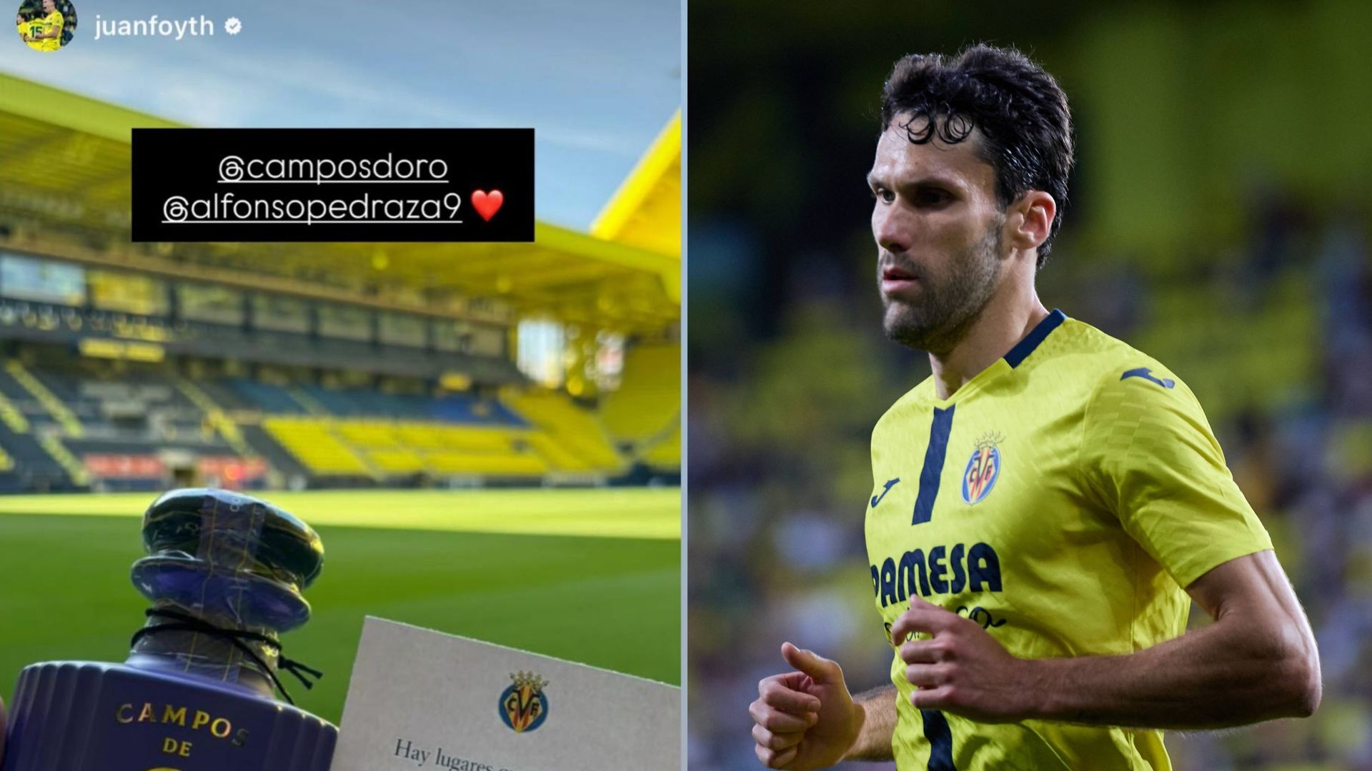 Juan Foyth muestra el regalo que les hizo Alfonso Pedraza