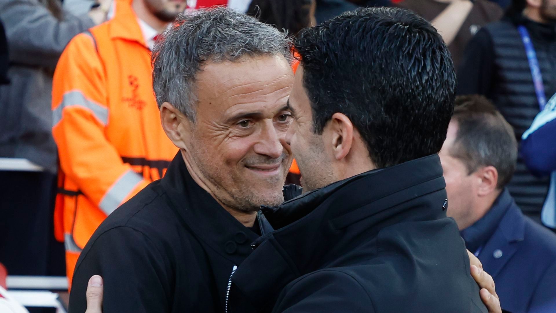 Luis Enrique junto a Arteta