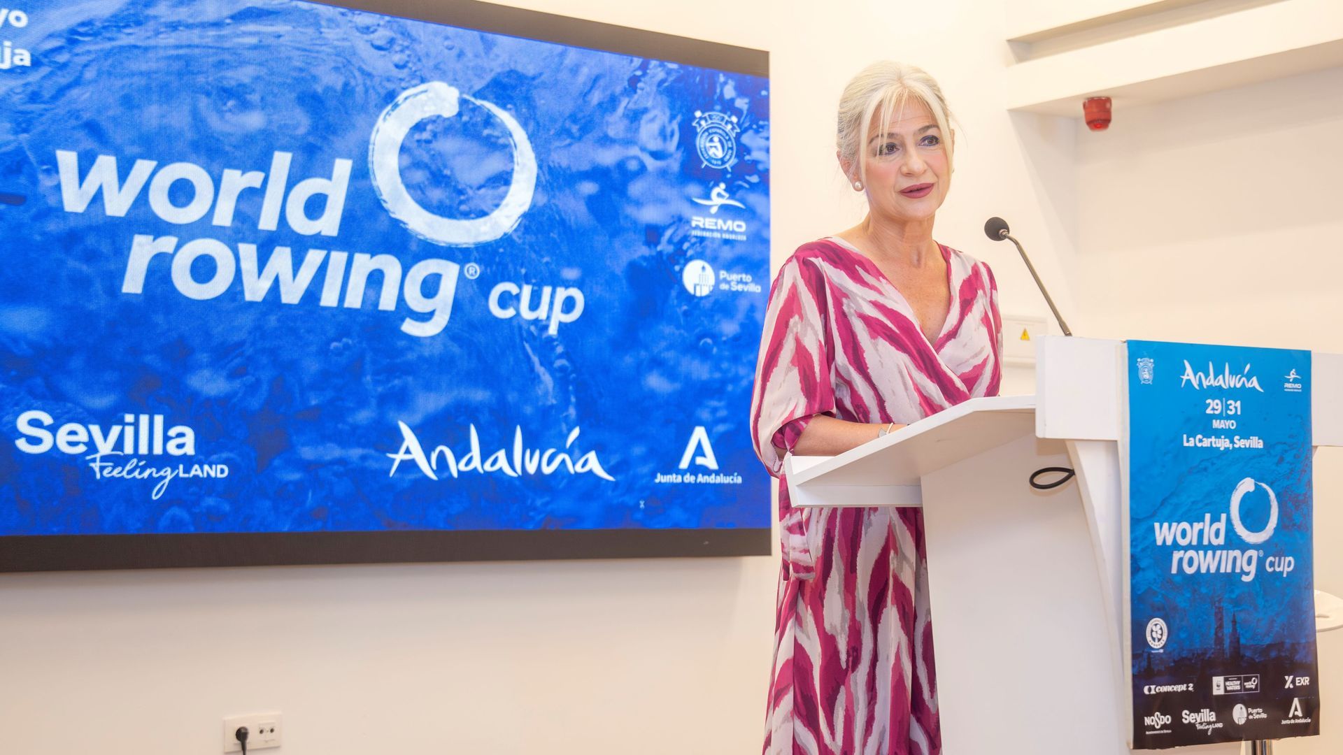 Patricia del Pozo, en la presentación de la Copa del Mundo de Remo