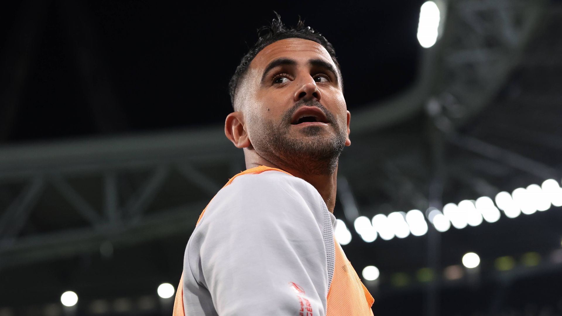 Riyad Mahrez, durante un partido.