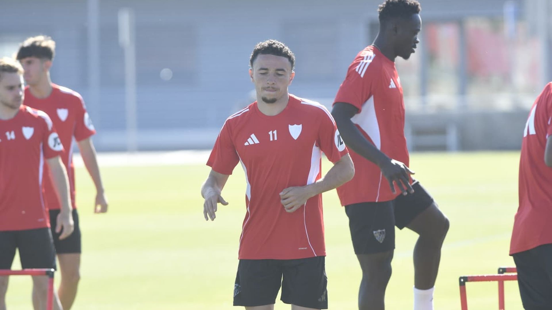 Rubén Vargas, en el entrenamiento del Sevilla de este miércoles Rubén Vargas, en el entrenamiento del Sevilla de este miércoles