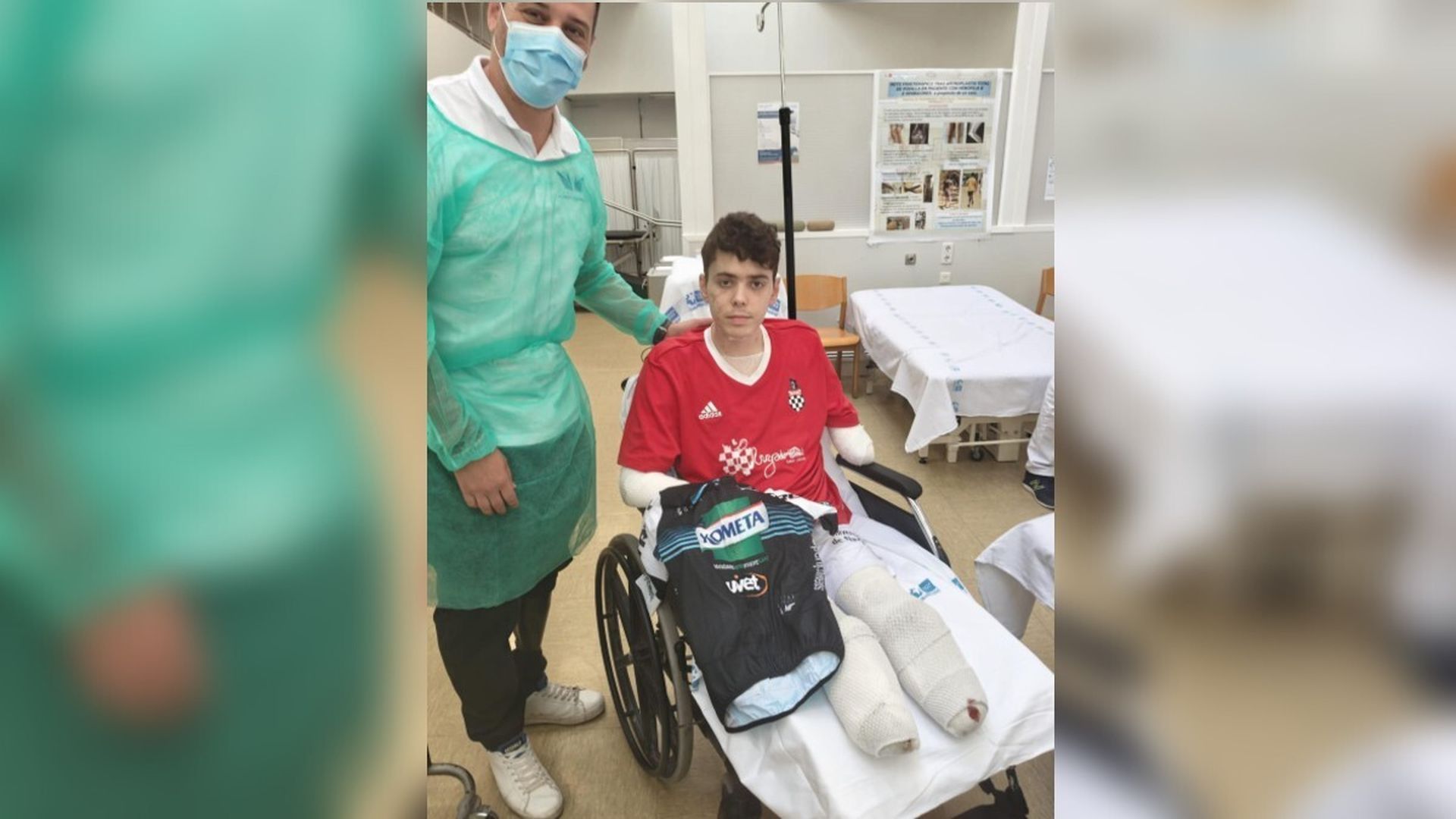 Tras una visita de la Fundación Alberto Contador, Gorka sueña con volver a montar en bici Tras una visita de la Fundación Alberto Contador, Gorka sueña con volver a montar en bici
