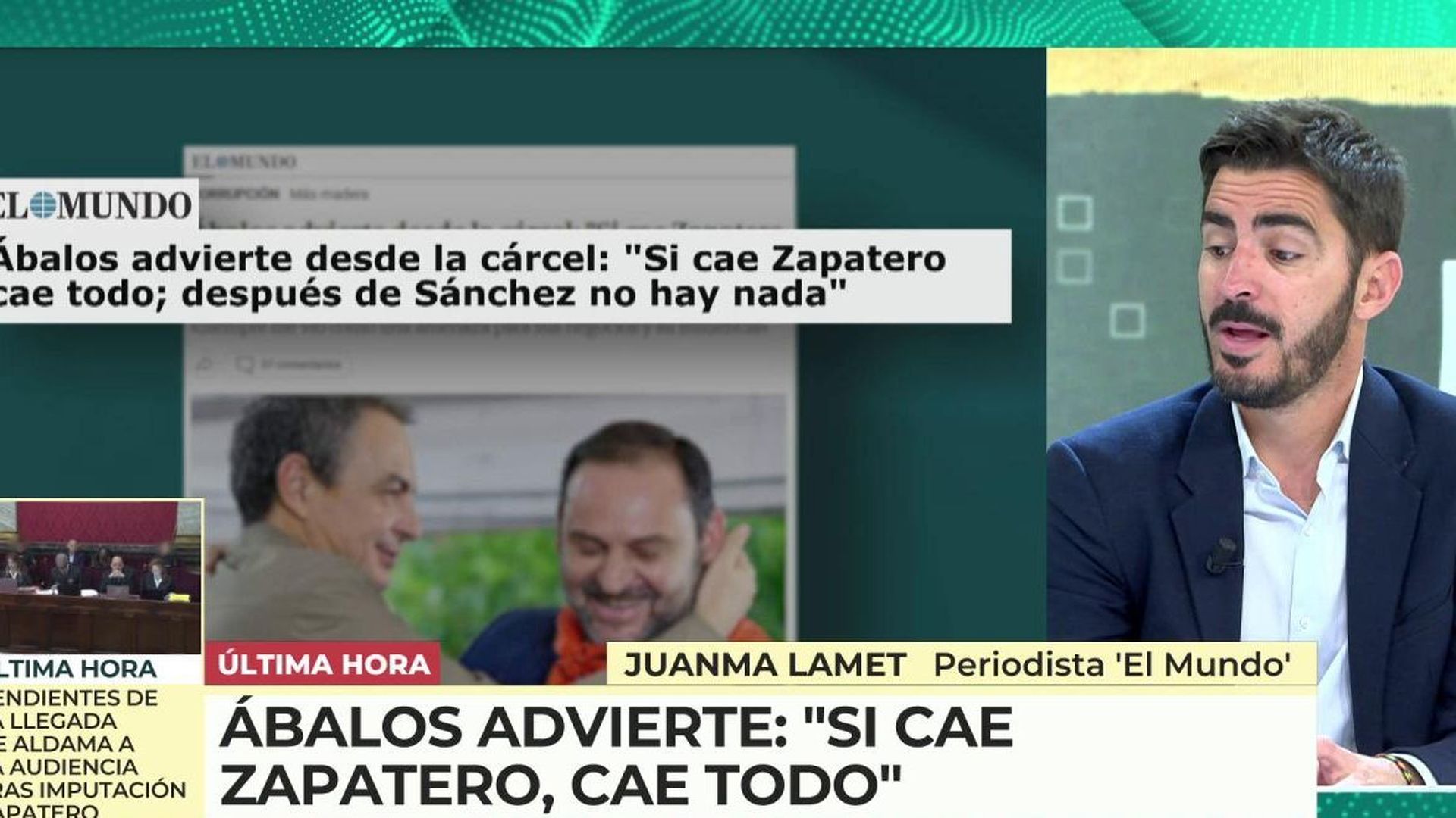 Ábalos advierte: "Si cae Zapatero, cae todo"