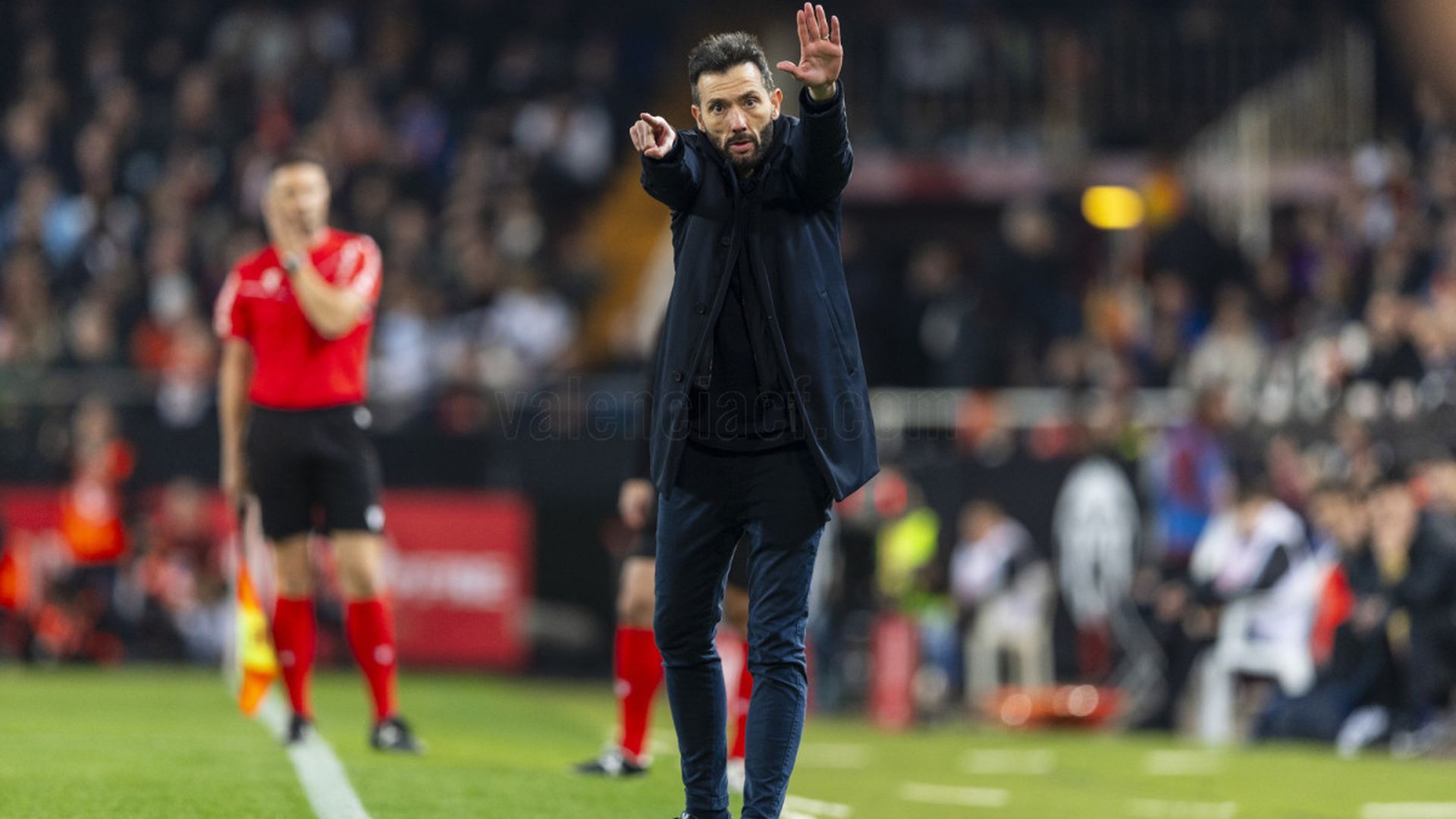Carlos Corberán en el último Valencia - Barcelona de Copa del Rey
