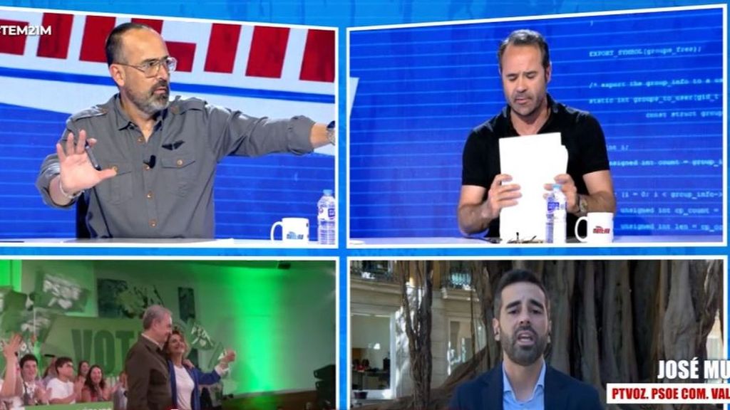Javier Chicote estalla contra el portavoz del PSOE en Valencia por la imputación de Zapatero: "Si me vas a intentar dar lecciones de periodismo, vas a tener que venir otro día"
