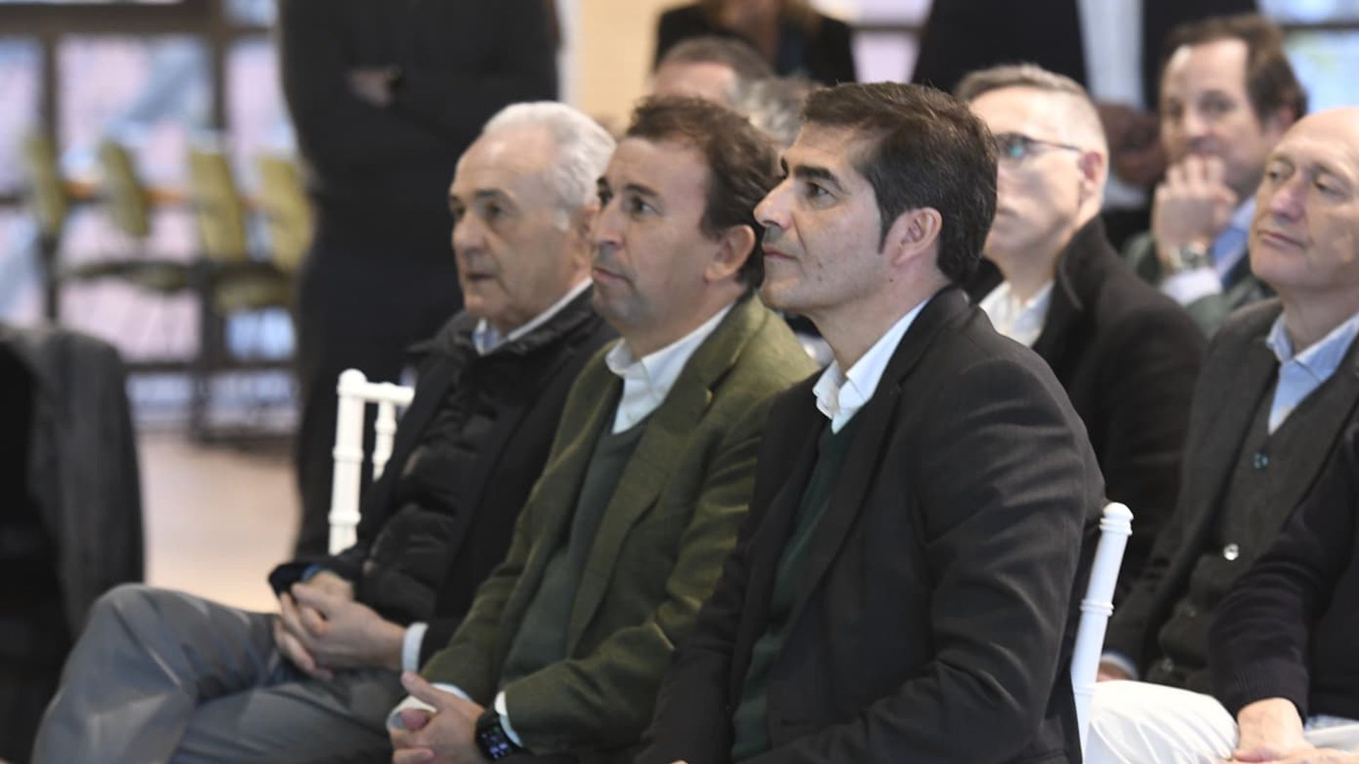 Haro, López Catalán y Gordillo, en la presentación de Álvaro Fidalgo con el Betis