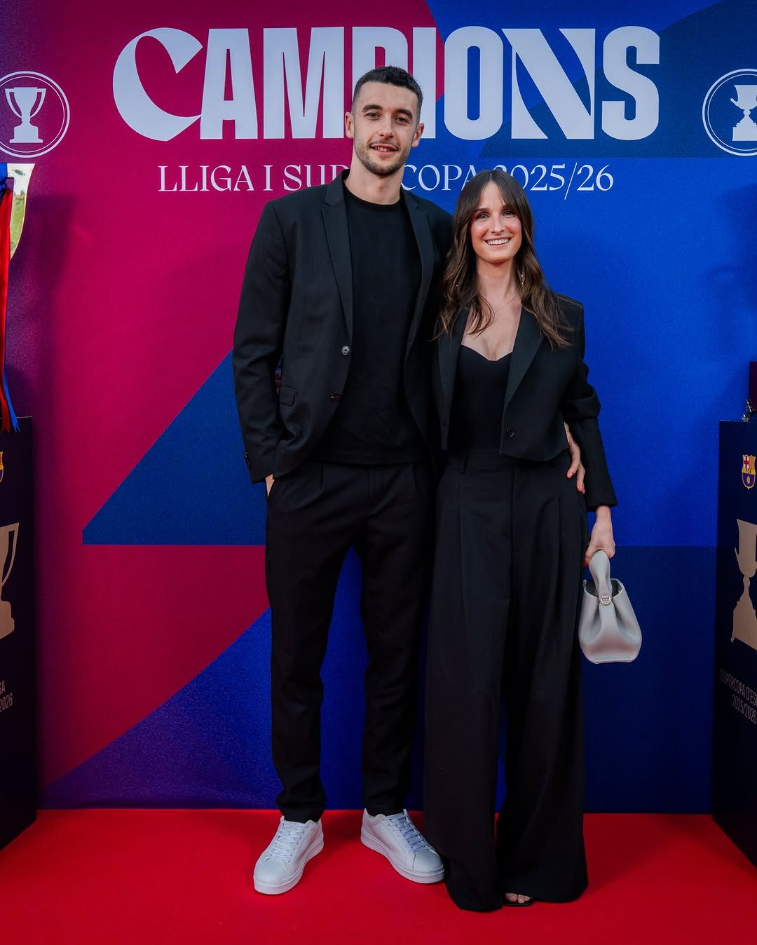 Joan García y Anna Pesarrodona, en la cena de celebración del Barcelona