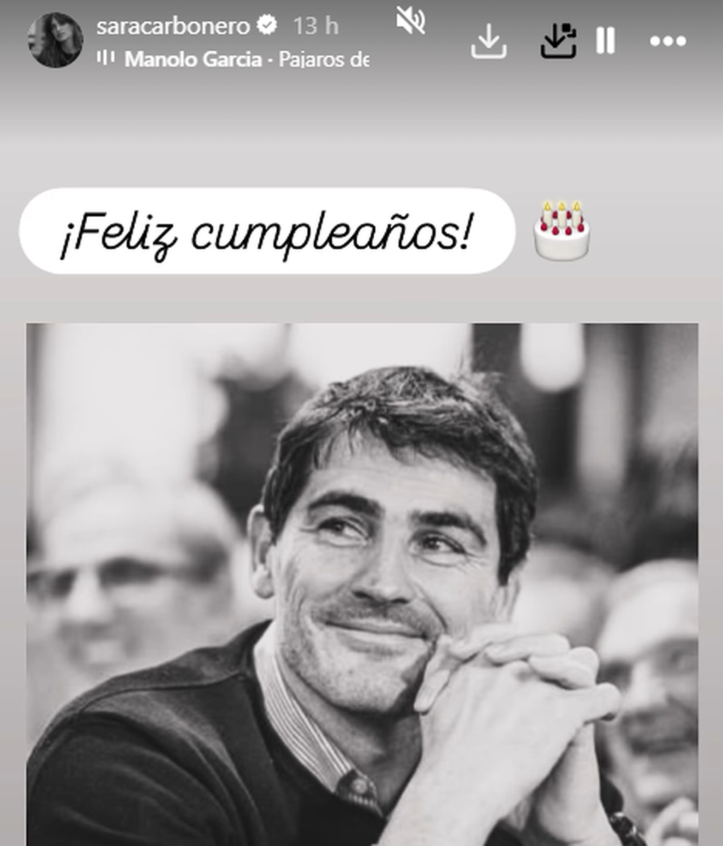 La felicitación de Sara Carbonero a Iker Casillas