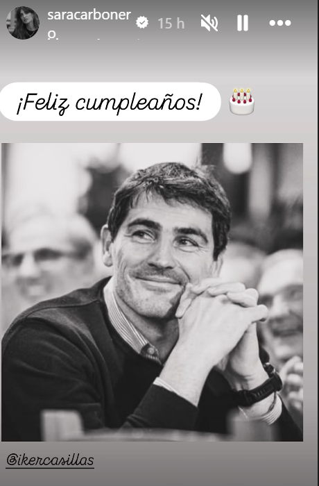 La felicitación de Sara Carbonero a Iker Casillas