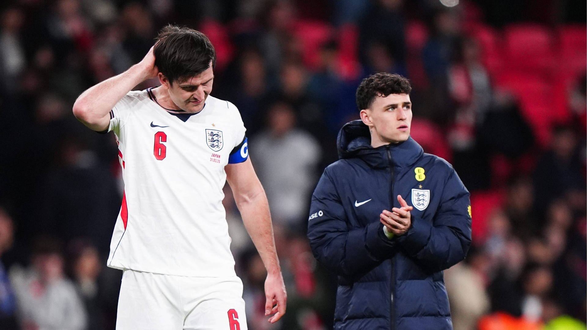 Phil Foden y Harry Maguire, en un partido con Inglaterra Phil Foden y Harry Maguire, en un partido con Inglaterra