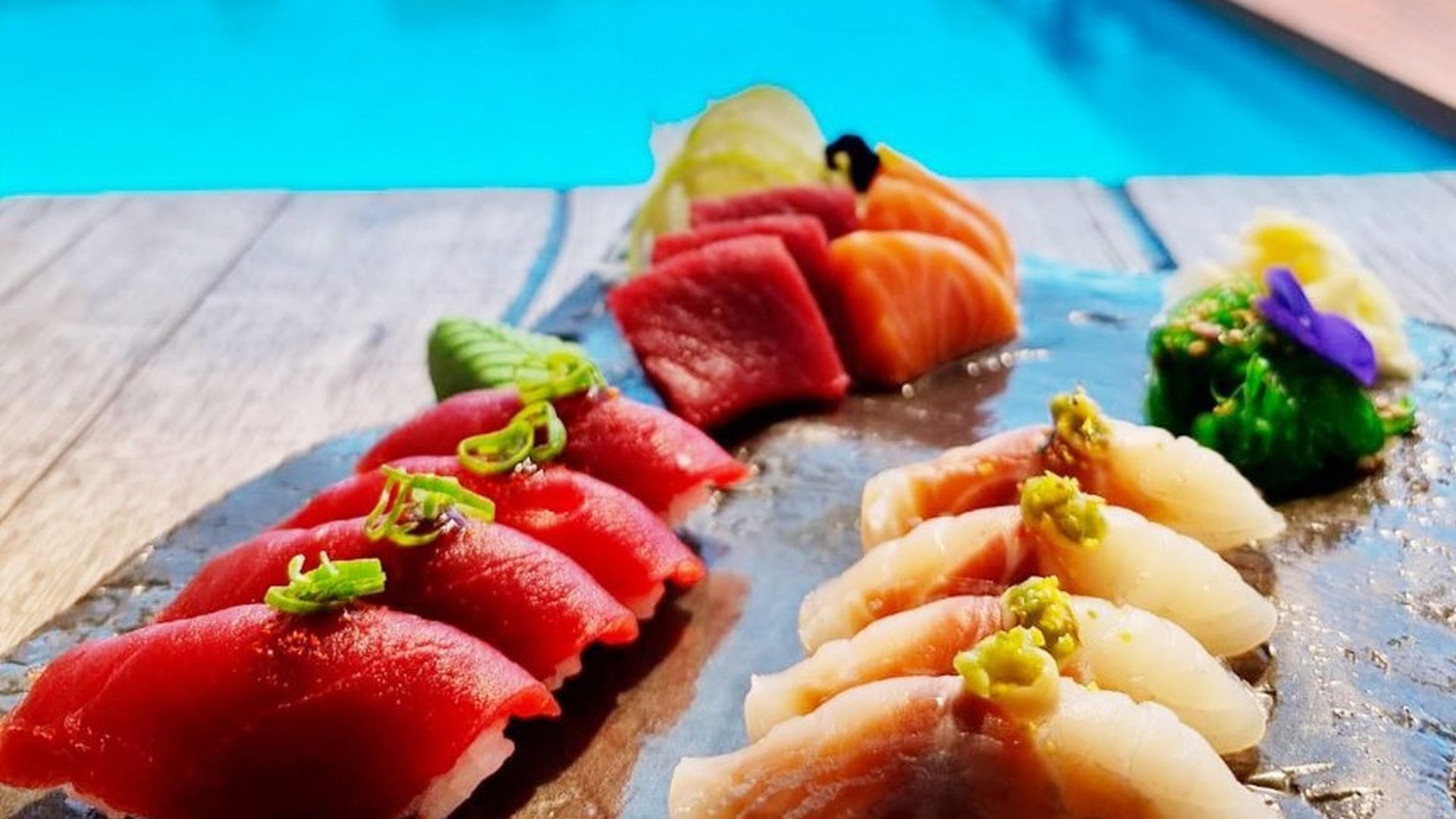 Los platos de sushi, especialidad en el Casanova Beach Club