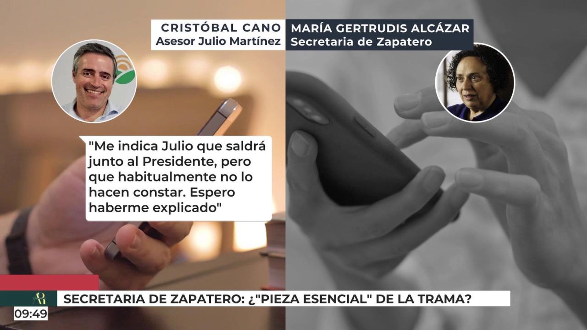 María Gertrudis Alcázar, secretaria de Zapatero