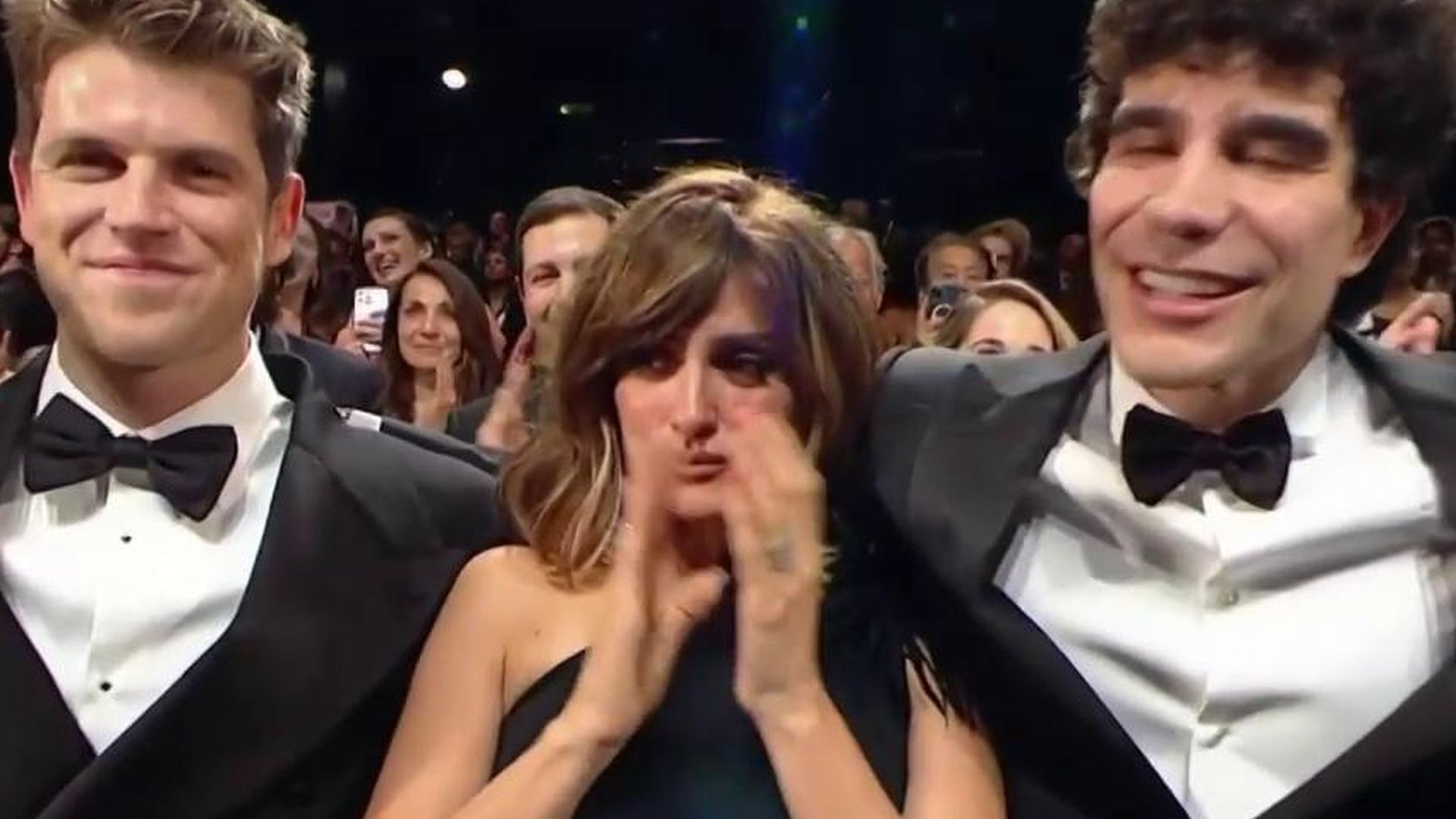 Miguel Bernardeau, Penélope Cruz y Javier Calvo en Cannes