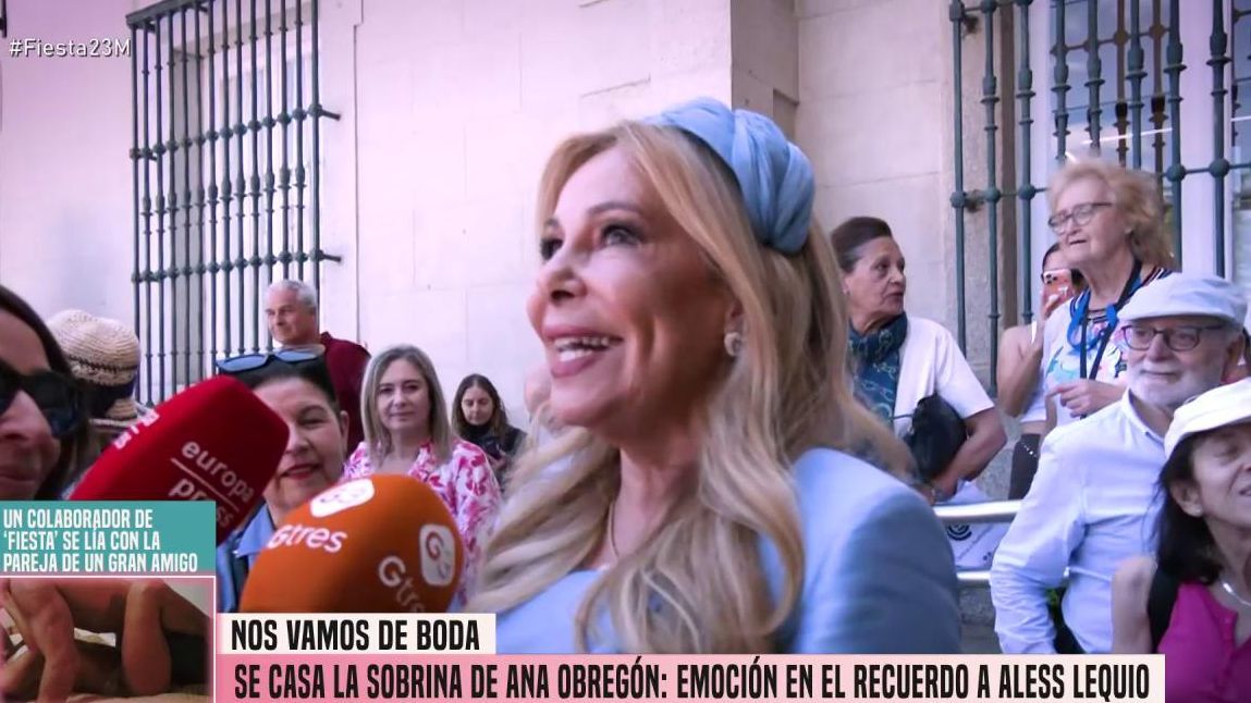 A Ana Obregón se le quiebra la voz en la boda de su sobrina: 