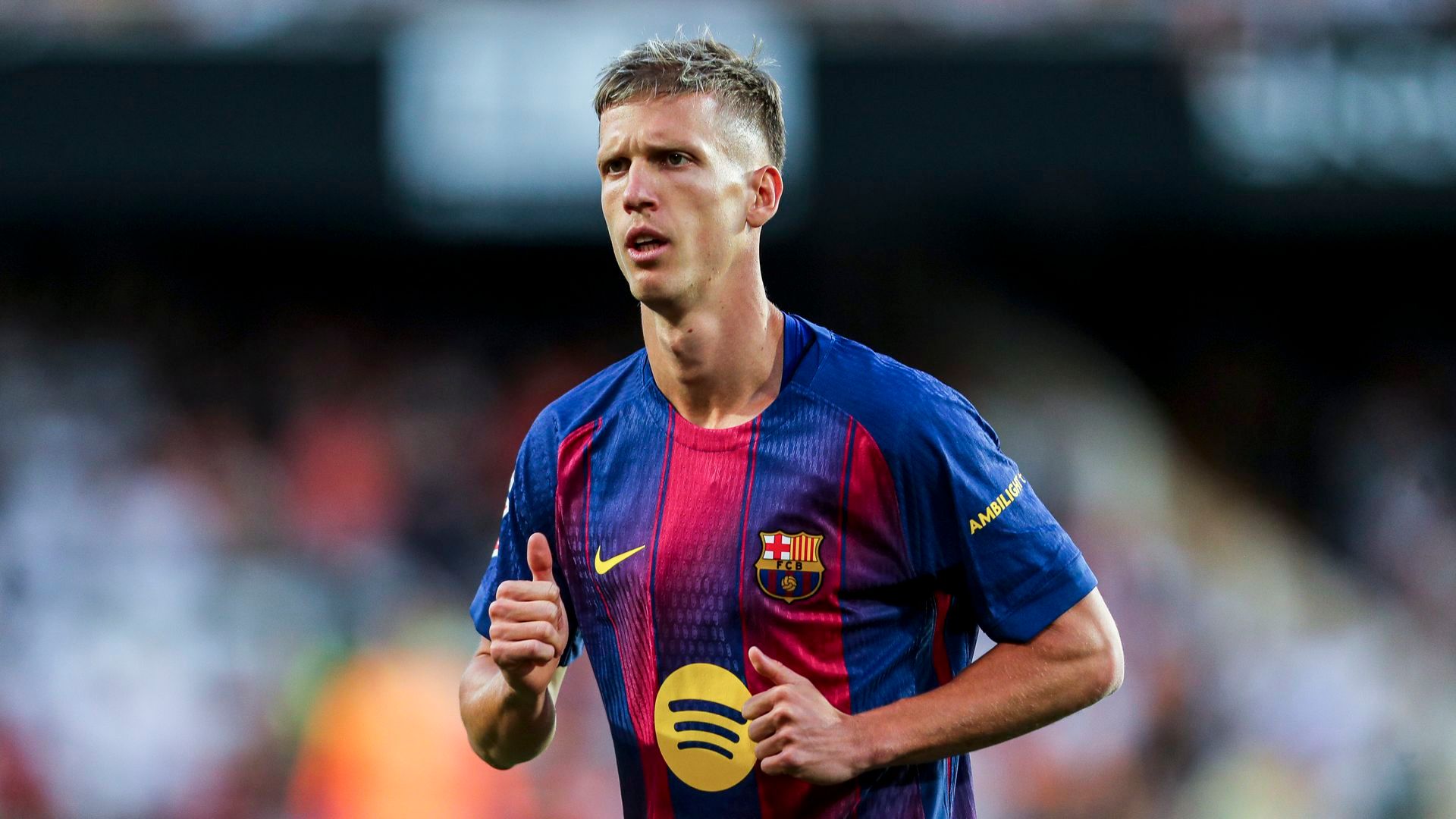 Dani Olmo durante el partido contra el Valencia