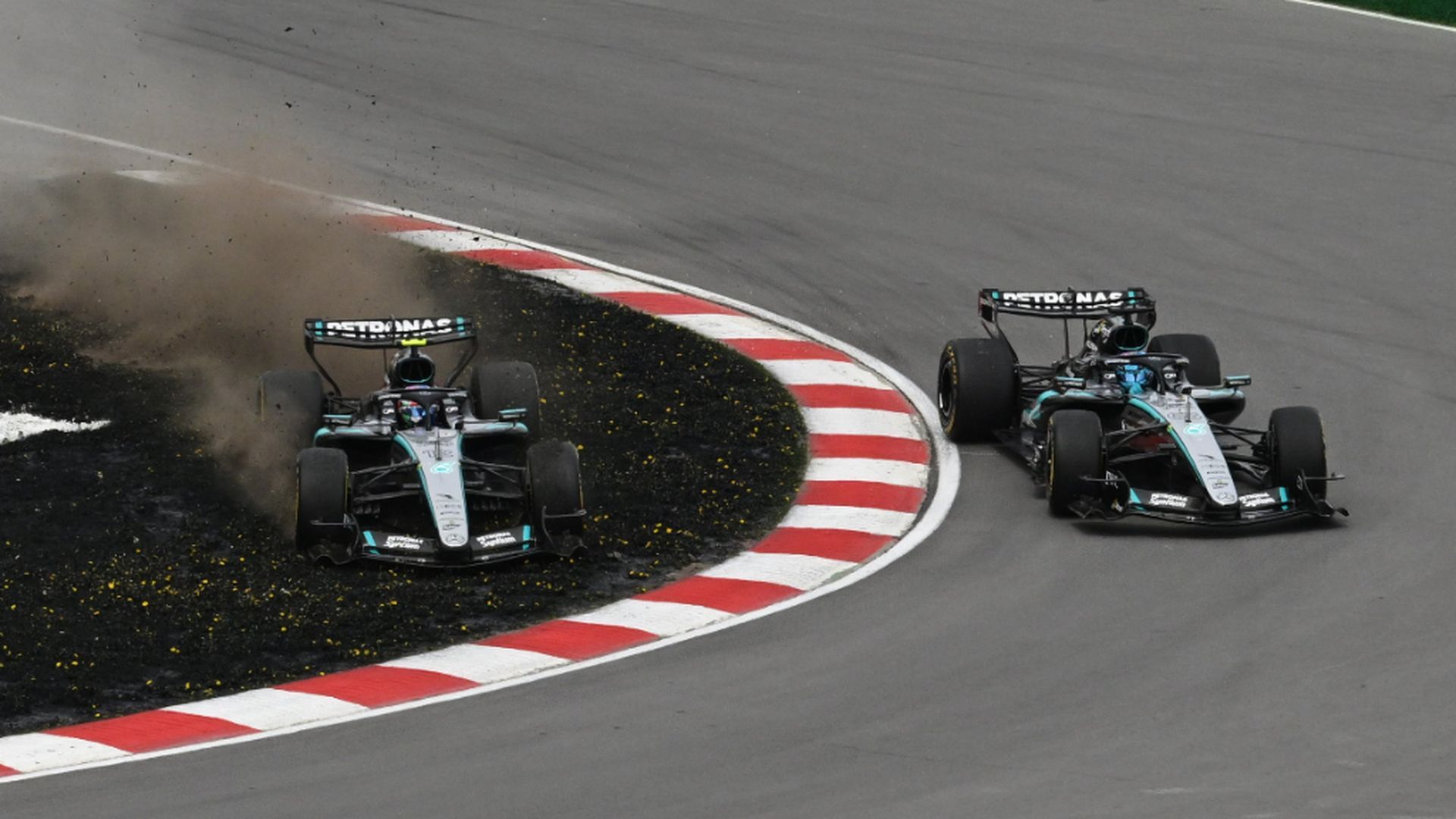 George Russell y Kimi Antonelli, en Canadá