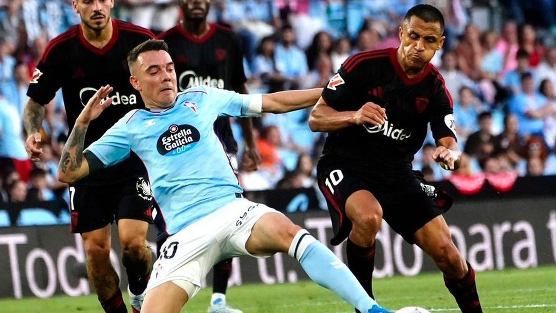 Iago Aspas y Alexis Sánchez, en el Celta-Sevilla