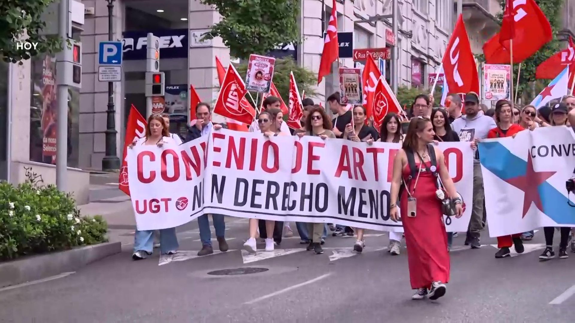 Los trabajadores del comercio viven una jornada de huelga en contra del convenio estatal para las grandes cadenas del textil y del calzado como Inditex, Mango o Primark
