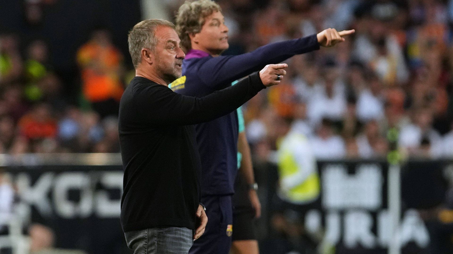Hansi Flick en Mestalla
