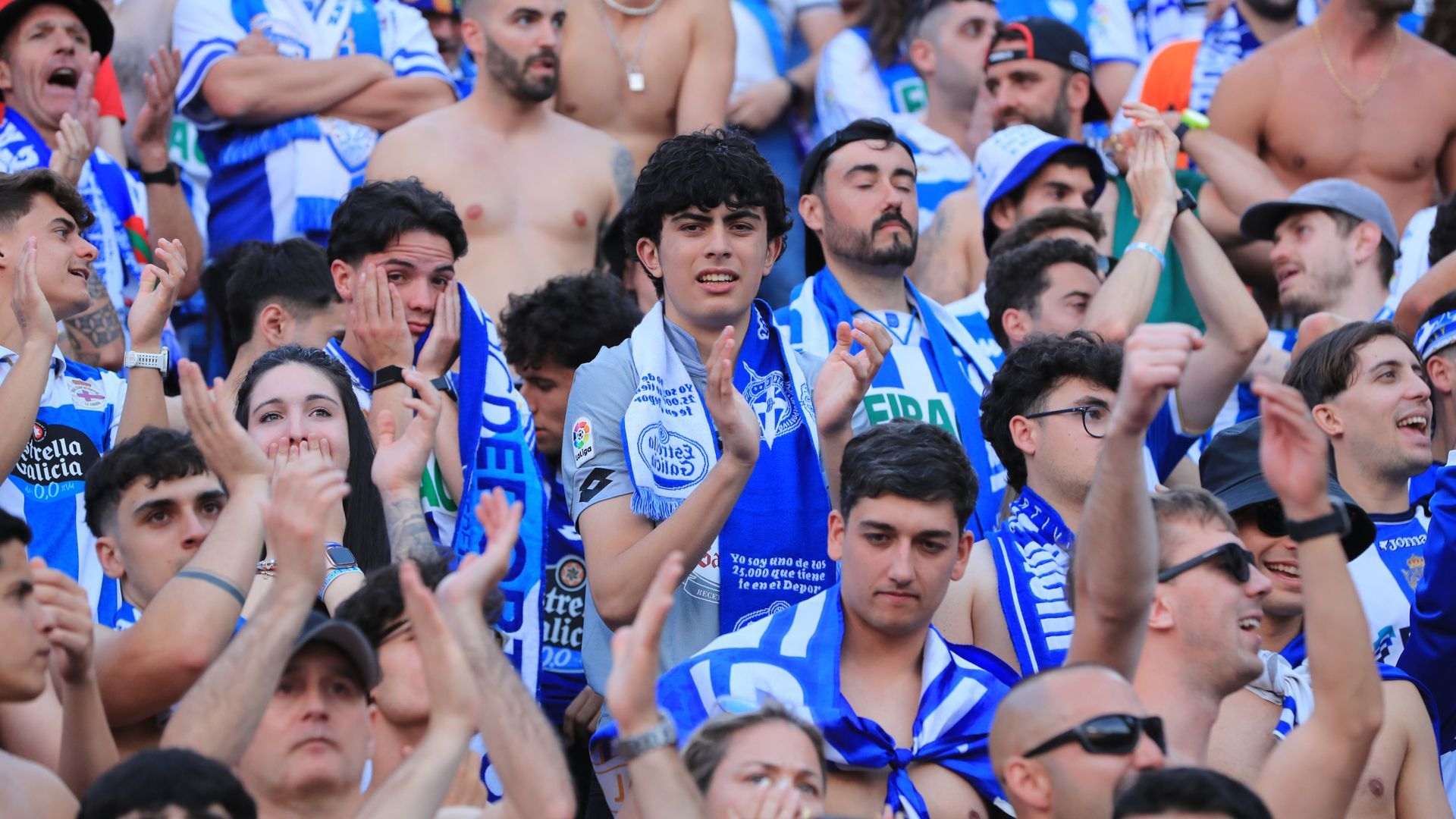 La afición del Dépor, en Valladolid.