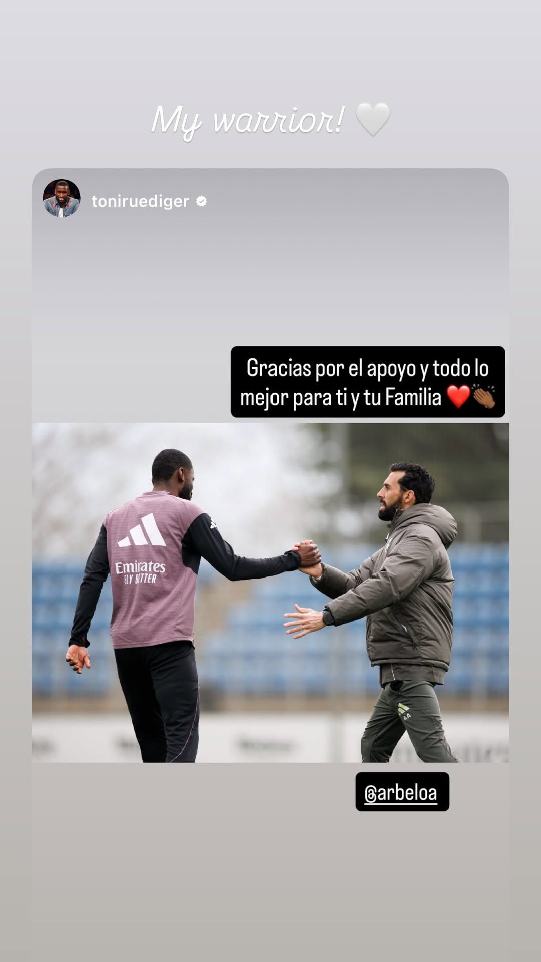 La respuesta de Arbeloa a Rüdiger