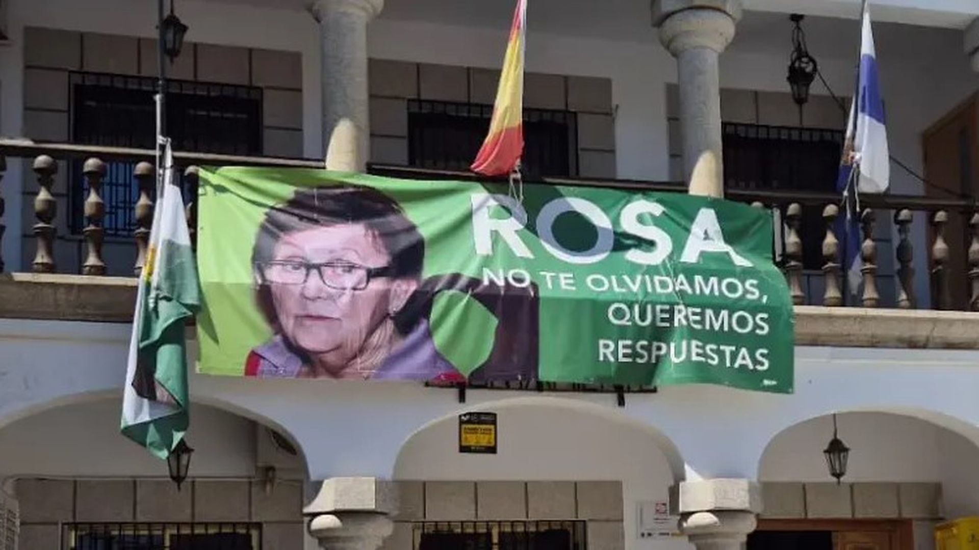 Imagen del Ayuntamiento de Bohonal de Ibor en apoyo a la familia de Rosalía Cáceres