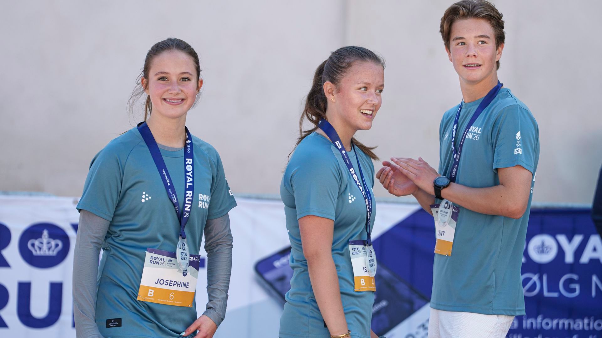 Josefia, Isabel y Vicente de Dinamarca, en la 'Royal Run' danesa