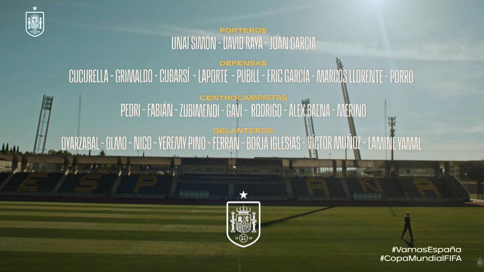La convocatoria de España para el Mundial 2026