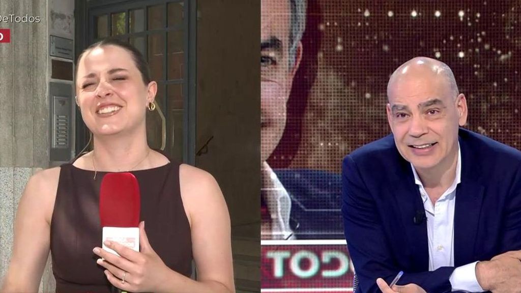 Nacho Abad saca los colores a la reportera de ‘En boca de todos’ con una pregunta personal en directo