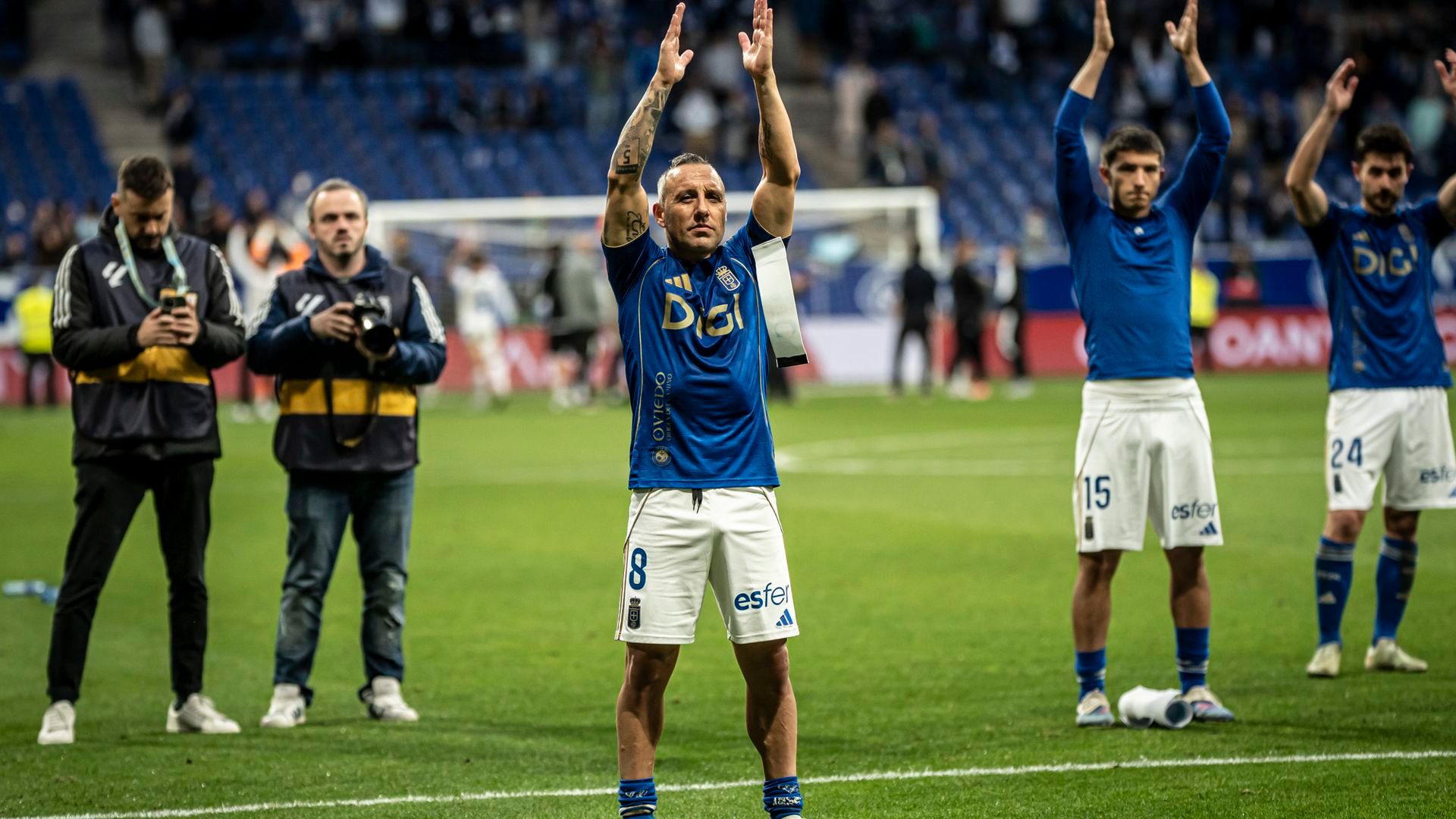 Santi Cazorla, tras un partido del Real Oviedo