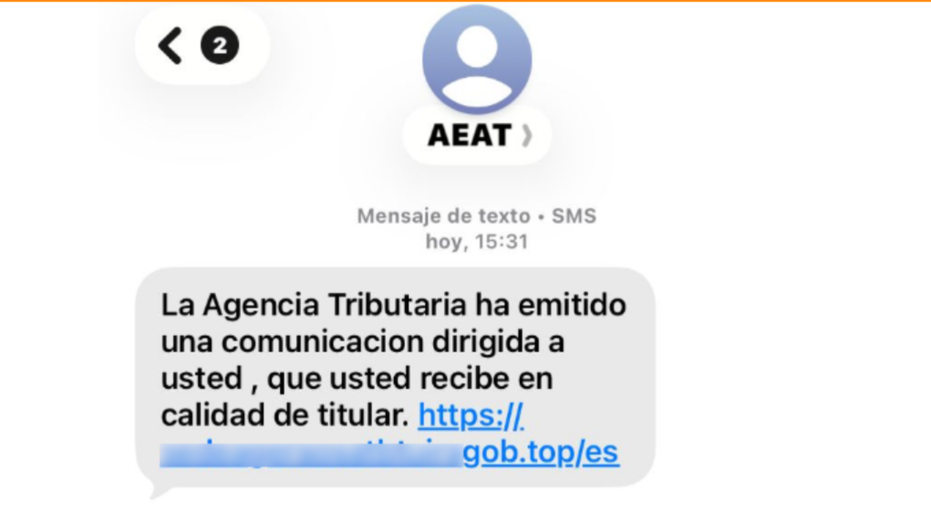 Alertan de mensajes de texto falsos que suplantan a la Agencia Tributaria para robar datos