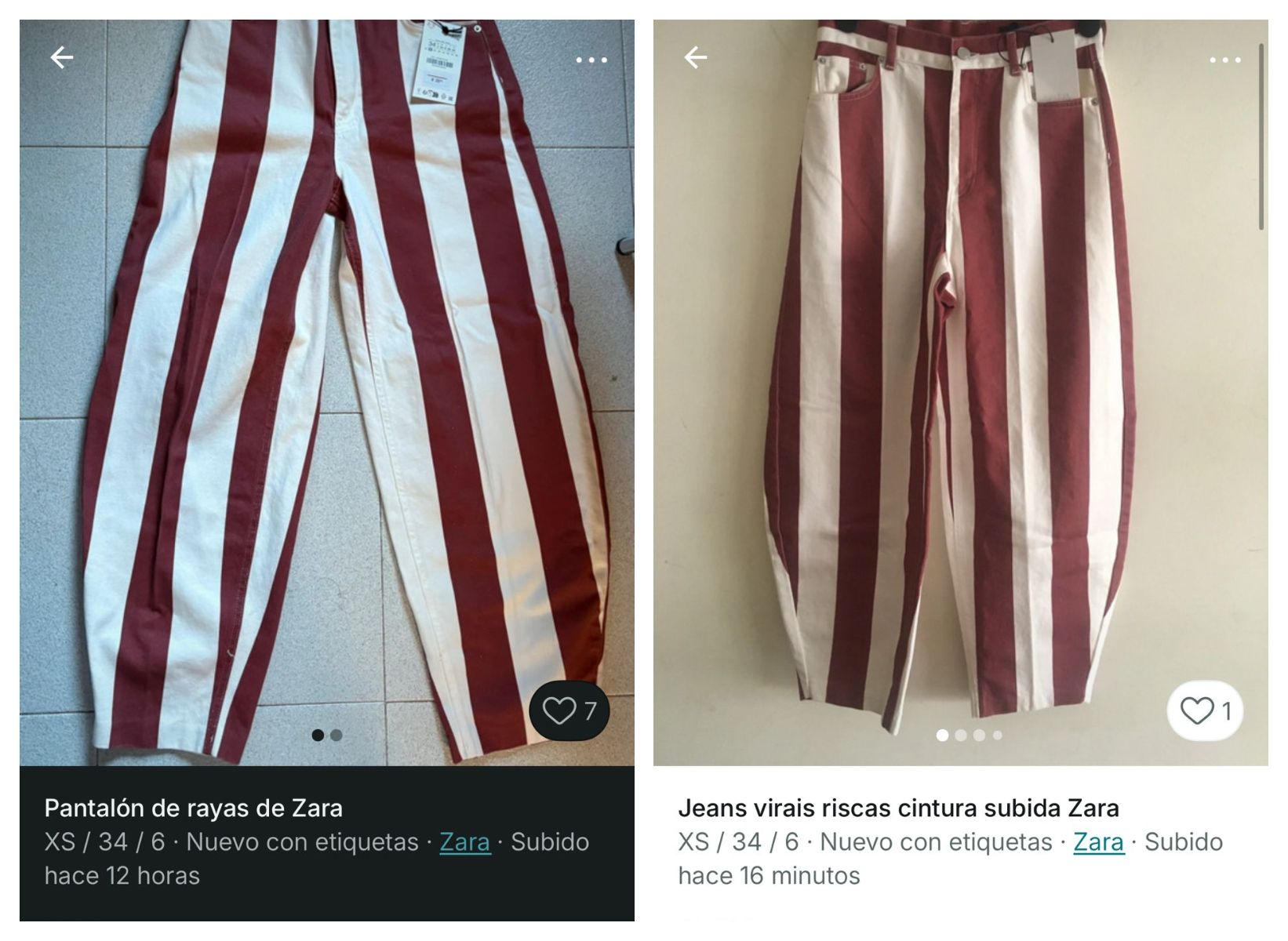 Así se venden los pantalones virales de Zara en Vinted