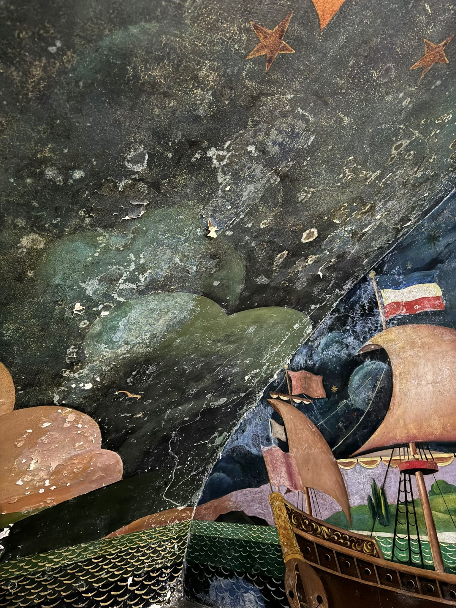 Desgaste visible en la obra artística