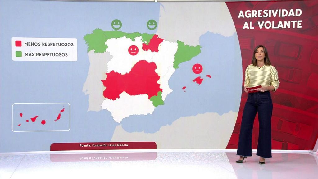 El mapa de los conductores y su irritabilidad al volante: en Baleares y la Rioja, donde más se insulta