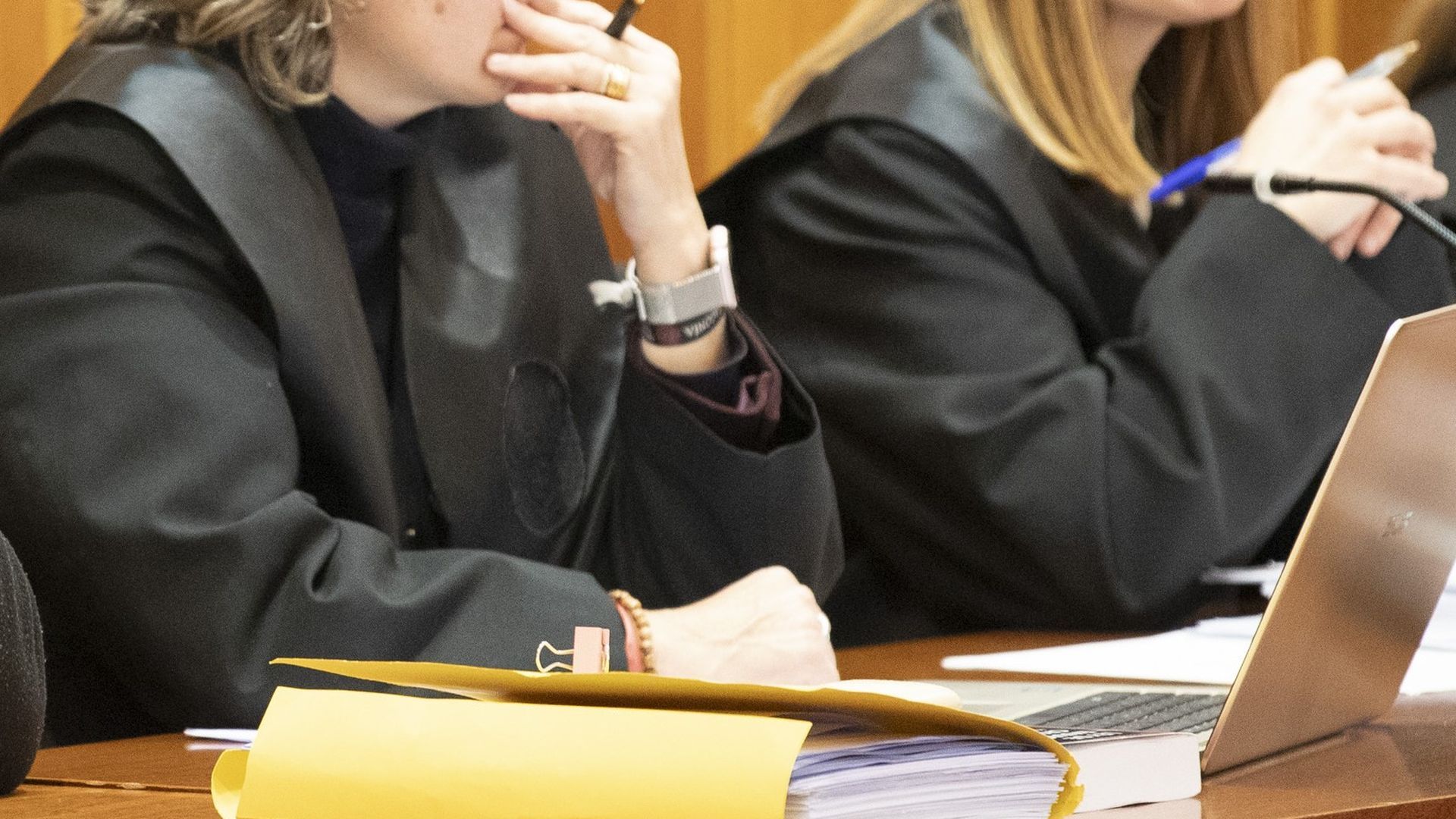 Imagen de los magistrados en la Sección Segunda de la Audiencia Provincial de Murcia
