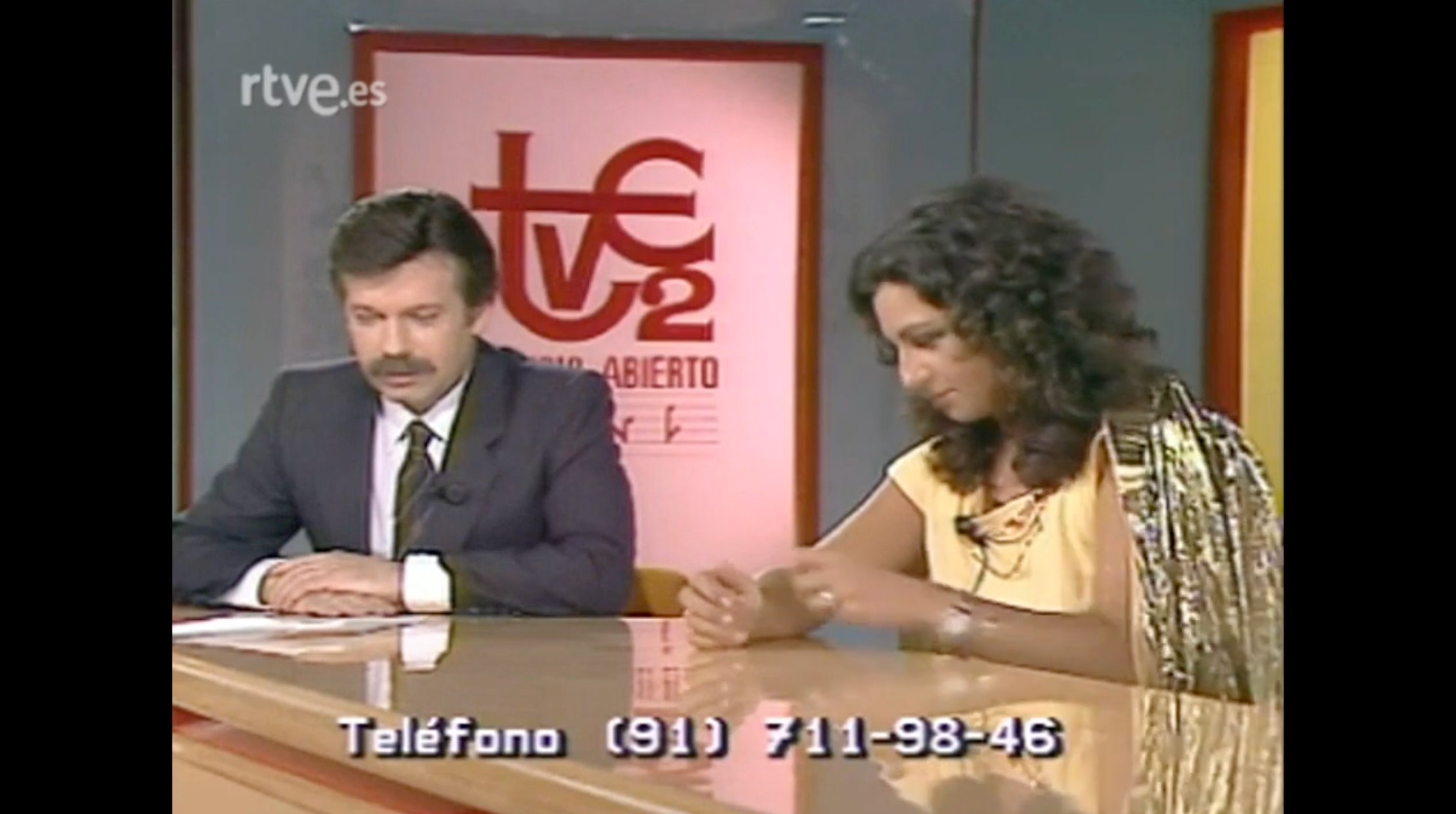 Lolita e Íñigo en 'Estudio abierto', en 1983