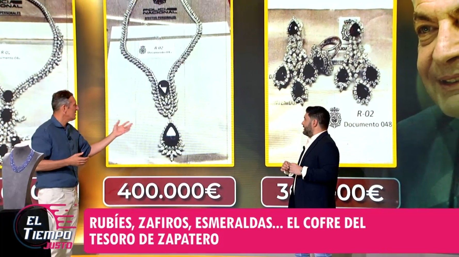 Rubíes, zafiros y diamantes, el 'cofre del tesoro' hallado en el despacho de Zapatero: “Todo podría superar los tres millones de euros”