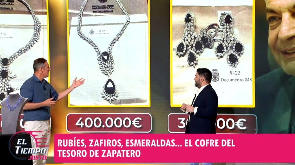 Rubíes, zafiros y diamantes, el 'cofre del tesoro' hallado en el despacho de Zapatero: “Todo podría superar los tres millones de euros”