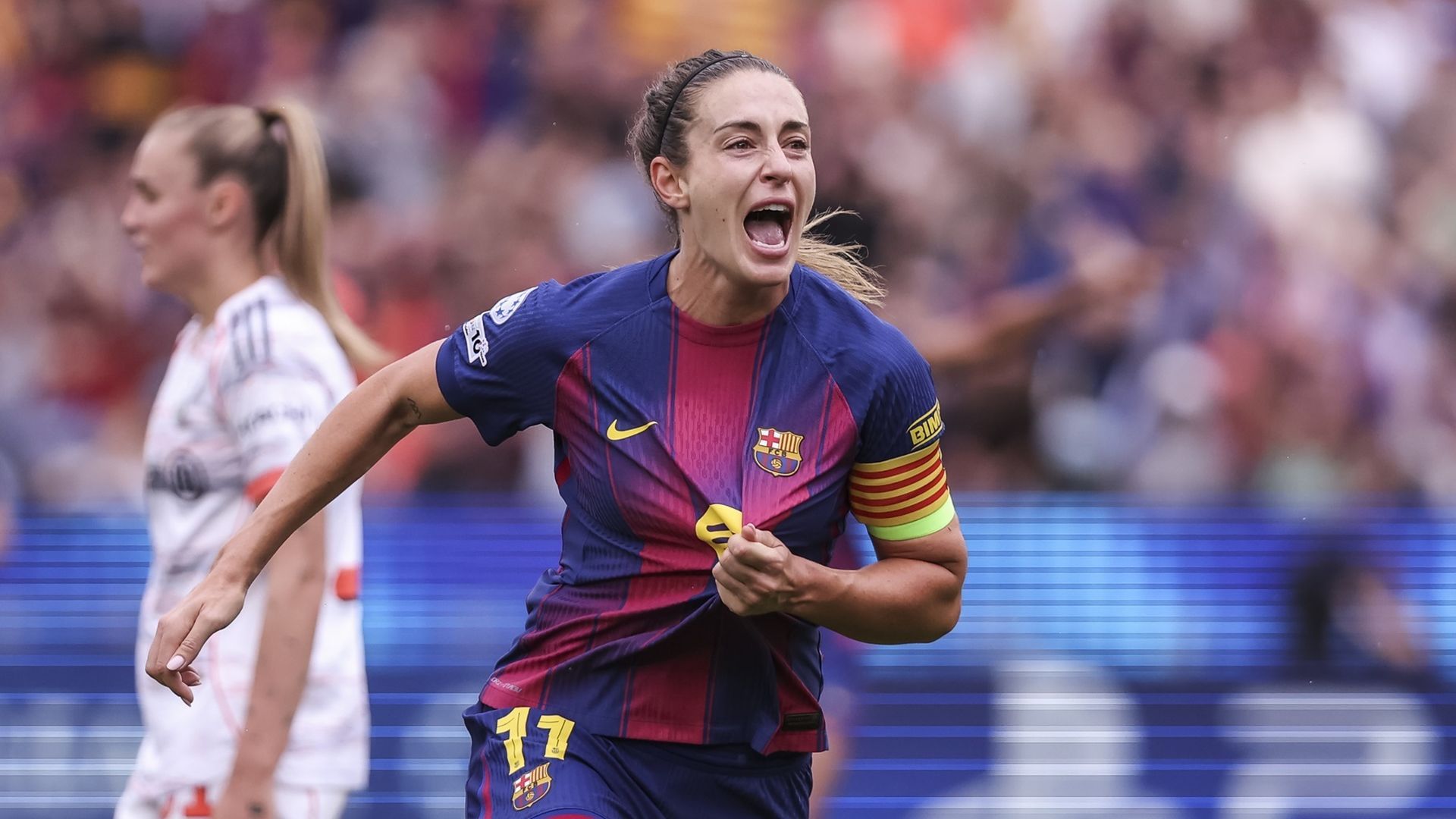 Alexia Putellas celebrando un gol esta temporada