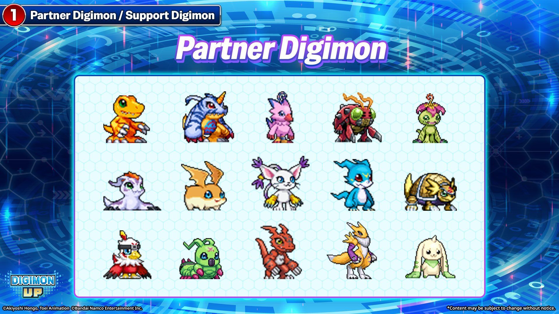 El listado completo de los partner de Digimon Up El listado completo de los partner de Digimon Up